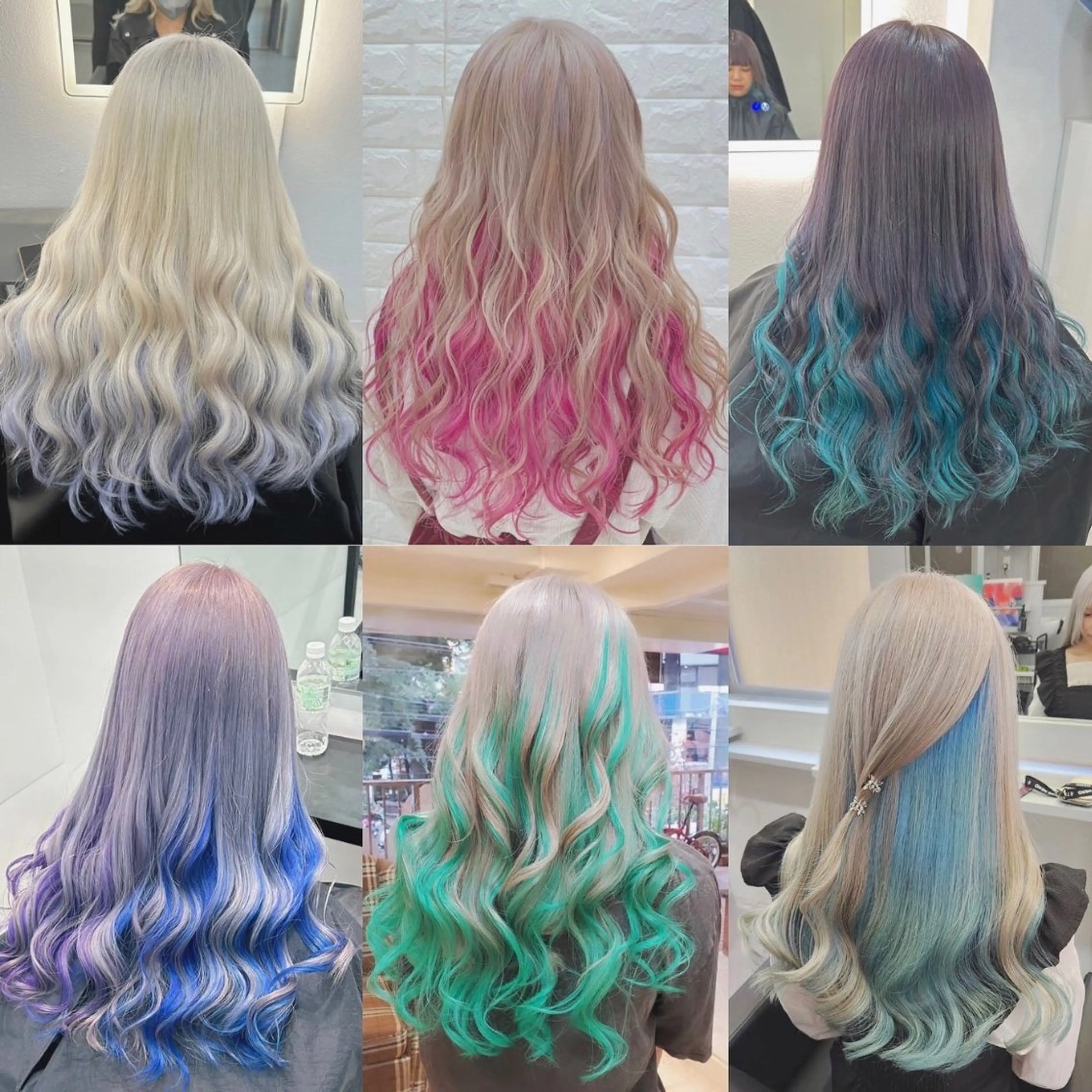 🫐全体ダブルカラー×インナーカラー🫐(全体ブリーチ1回+インナーカラー)の写真