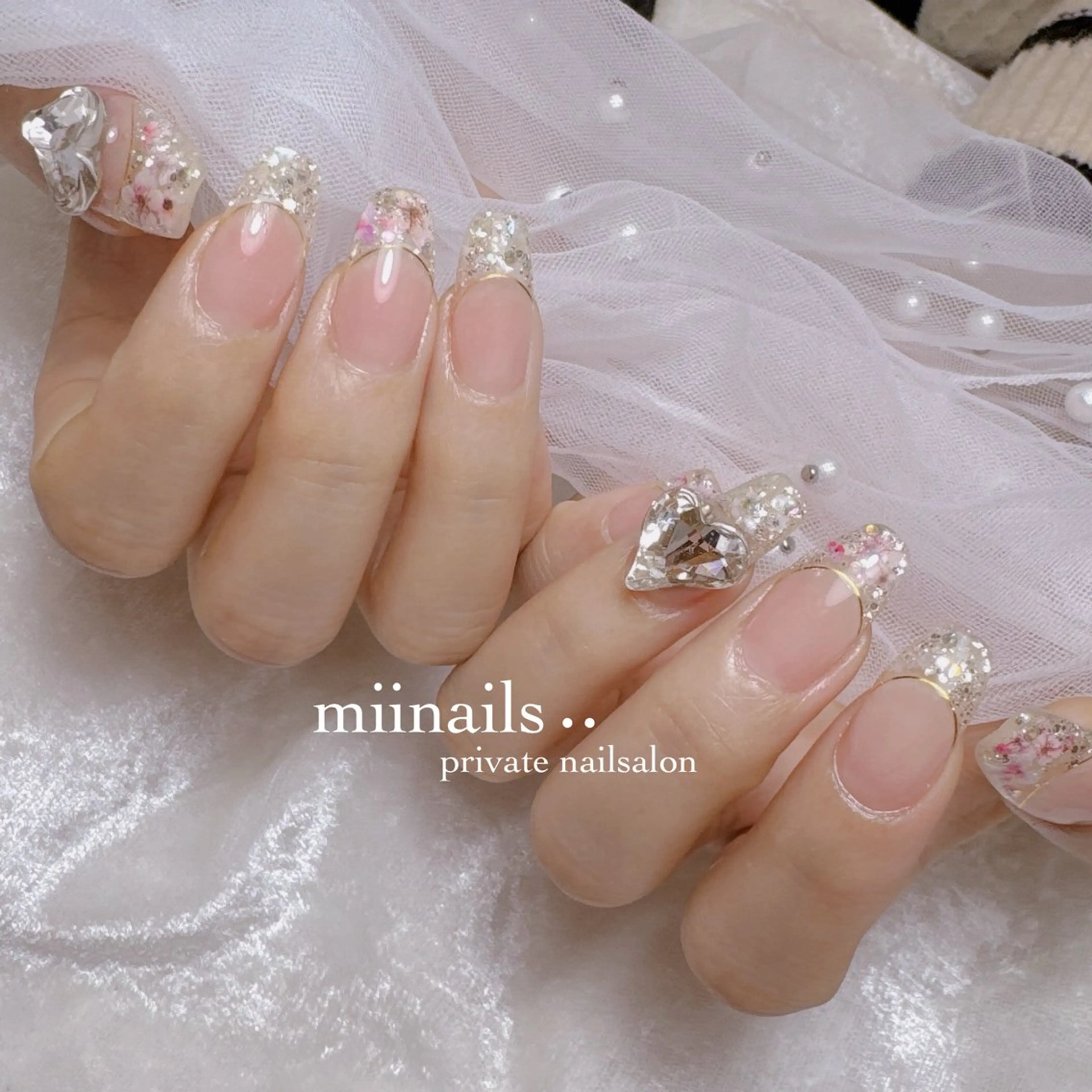 ネイル 韓国ネイル マグネットネイル ワンホンネイル ハンドネイル nailsalon miinailsのネイルデザイン