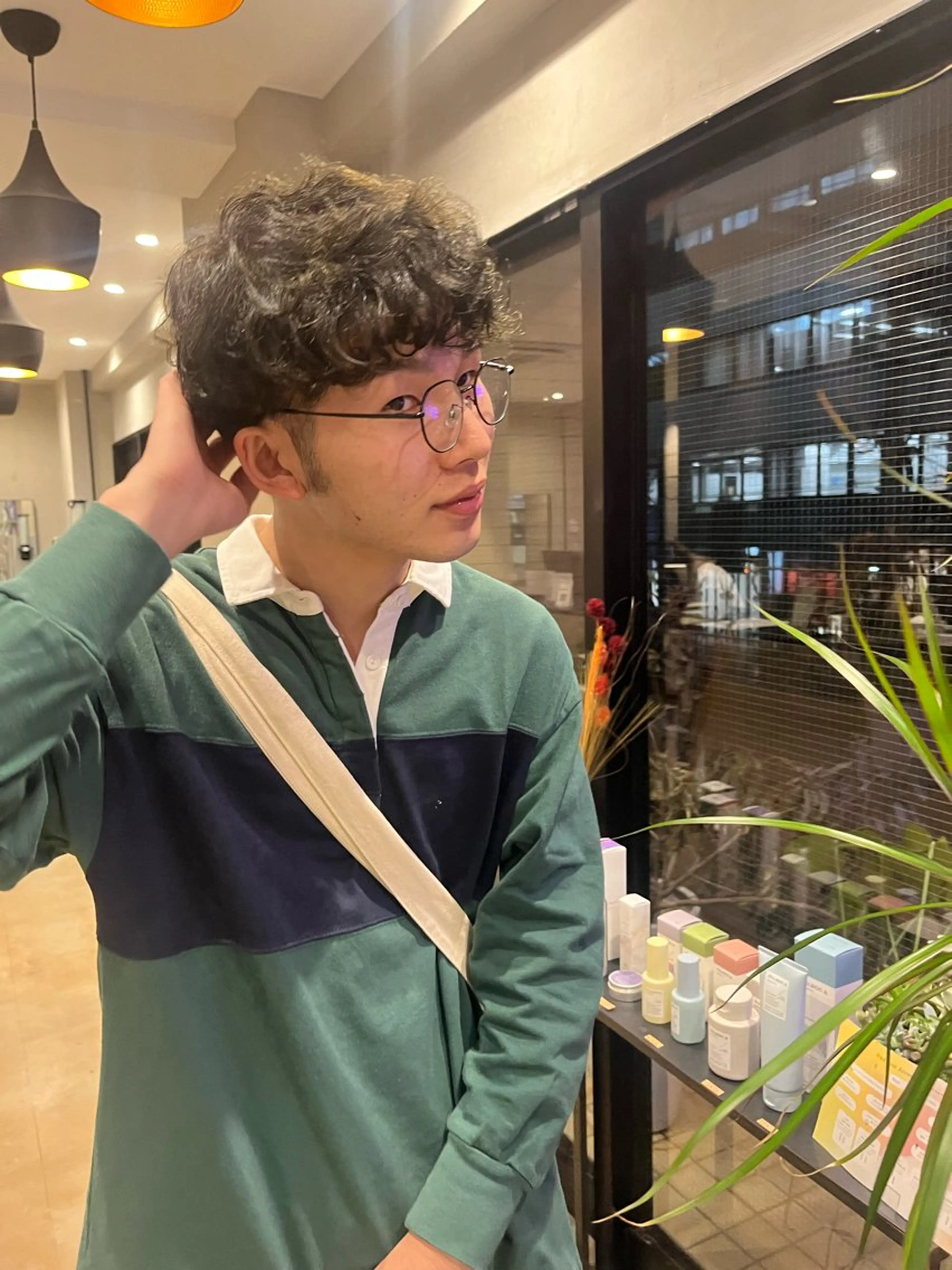 パーマ メンズ カット ヘアカラー こまつばらみお/レイ ヤー/ダブルカラーのヘアスタイル