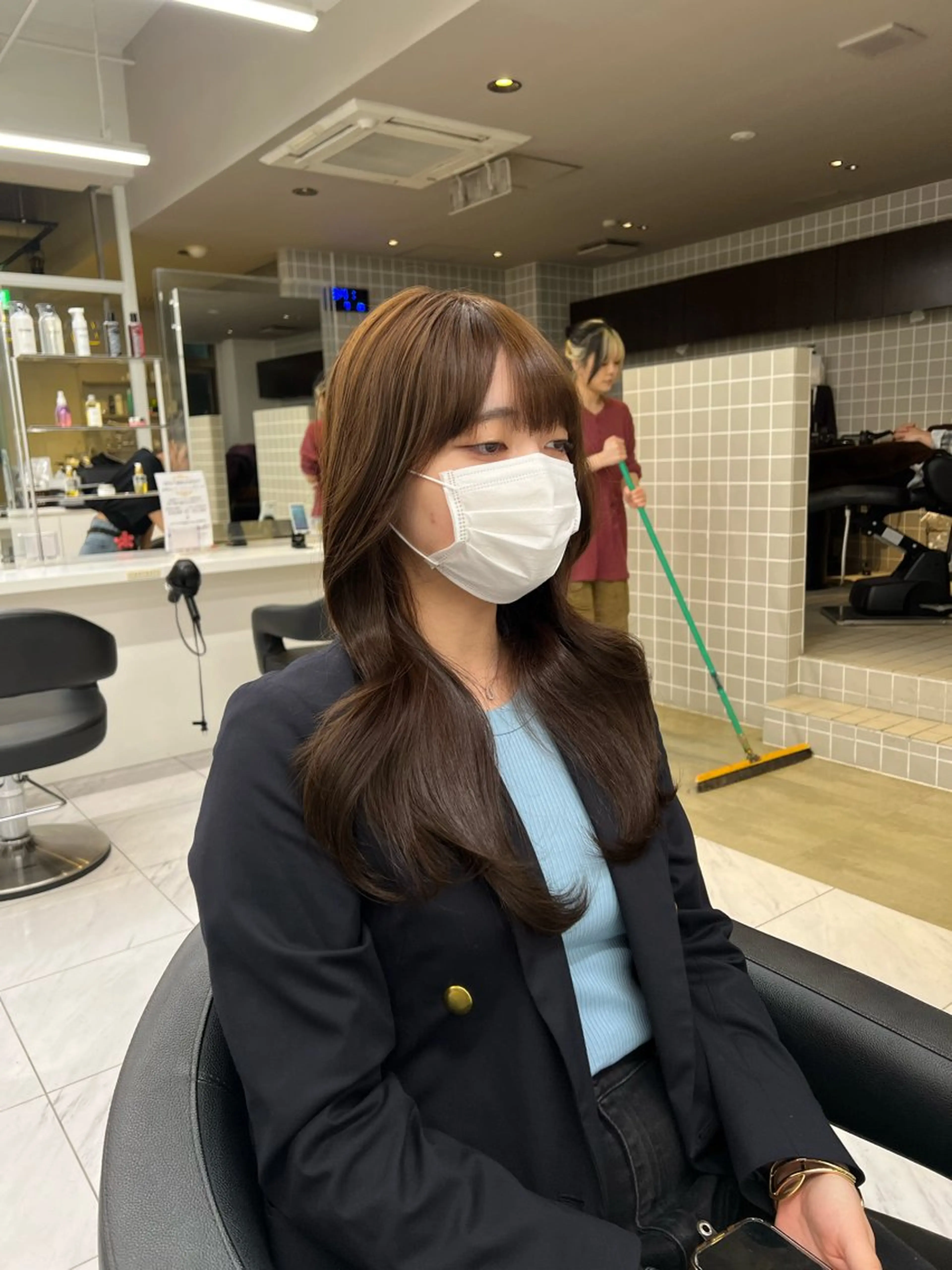 セミロング カラー カット ヘアカラー 韓国レイヤーカット /REIのヘアスタイル