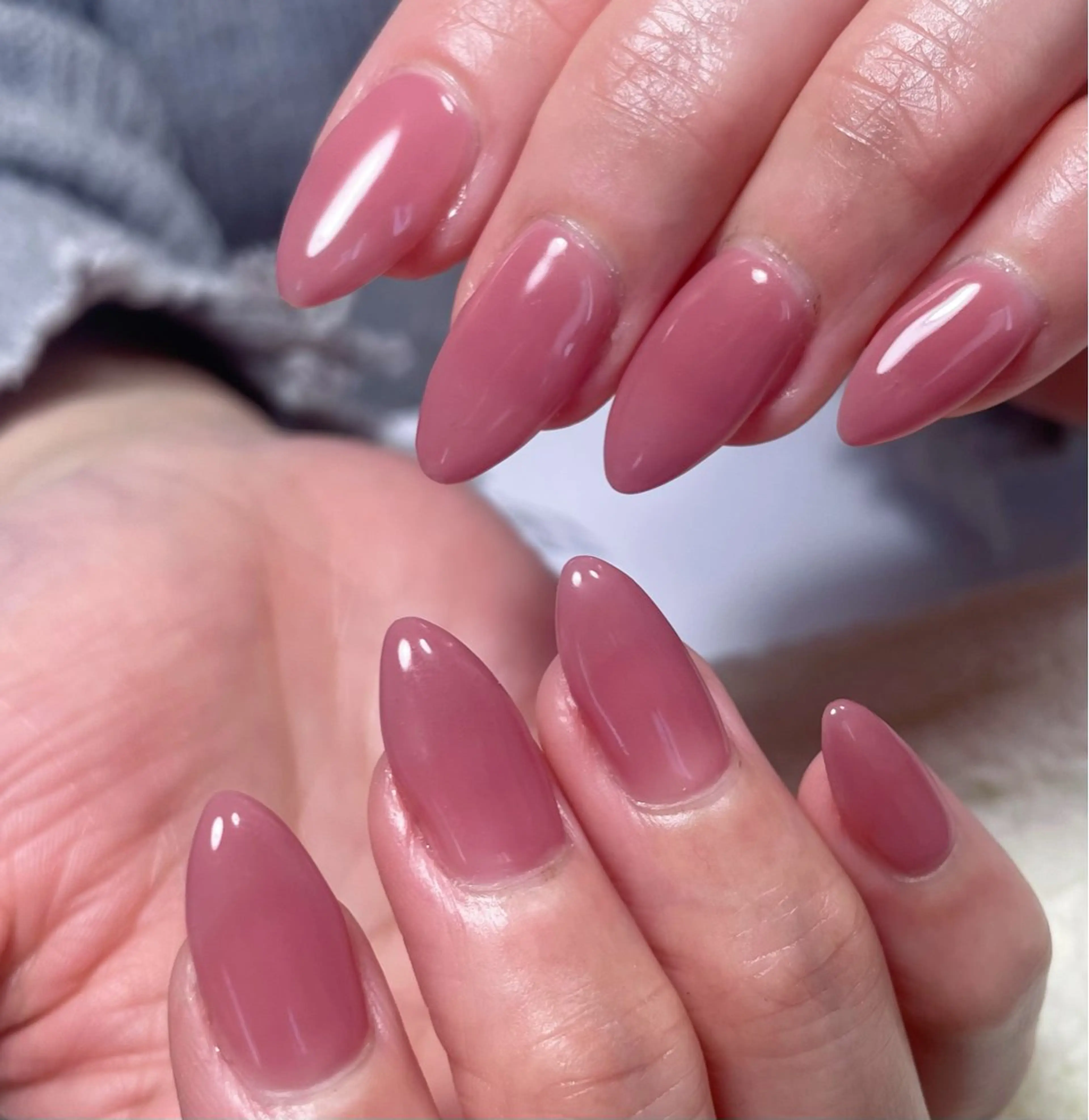 ネイル ワンカラーネイル ピンク ハンドネイル Chicchi 加茂宮駅徒歩3分のネイルデザイン