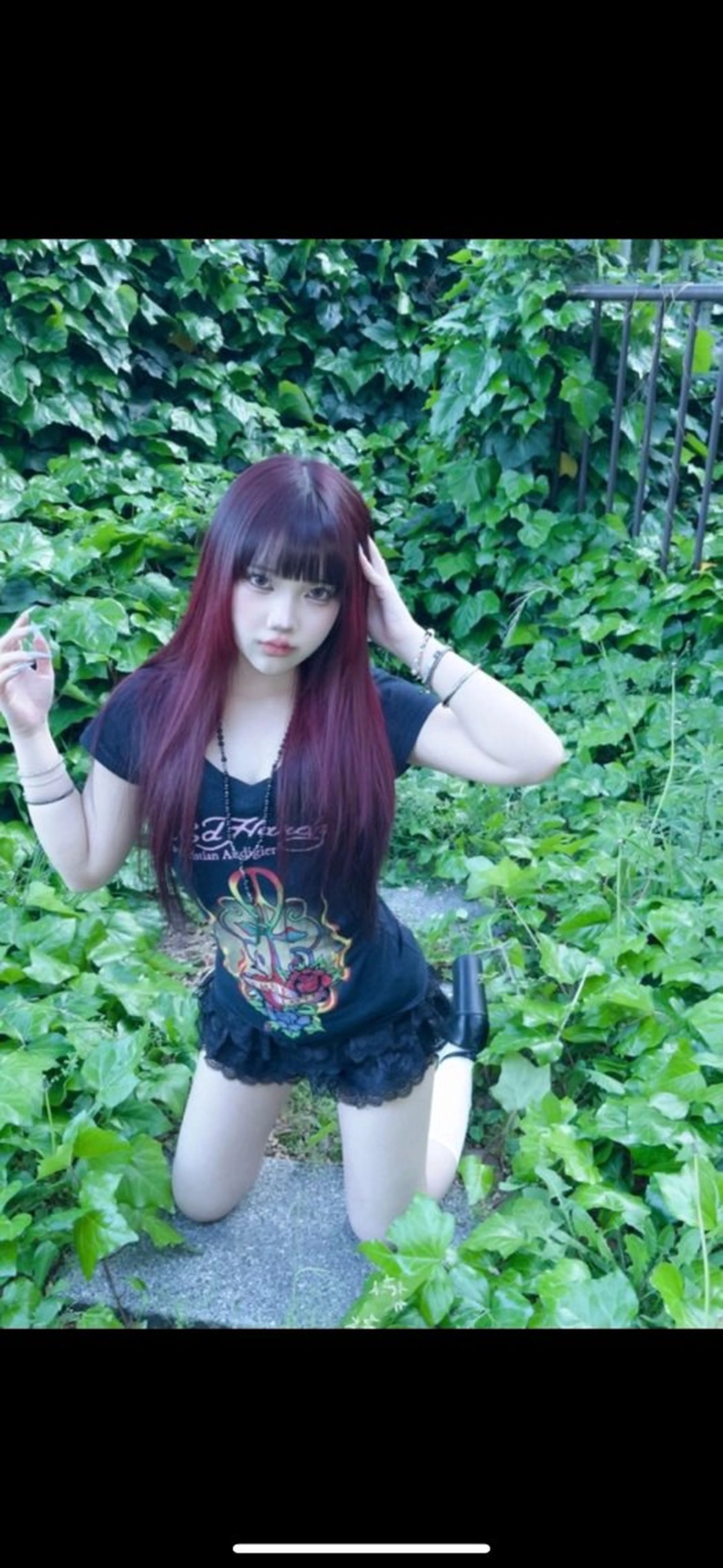 ロング カラー ブリーチ ブリーチなしカラー レッドカラー ヘアカラー 名古屋／デザイン／ ブリーチ/松井亮磨のヘアスタイル