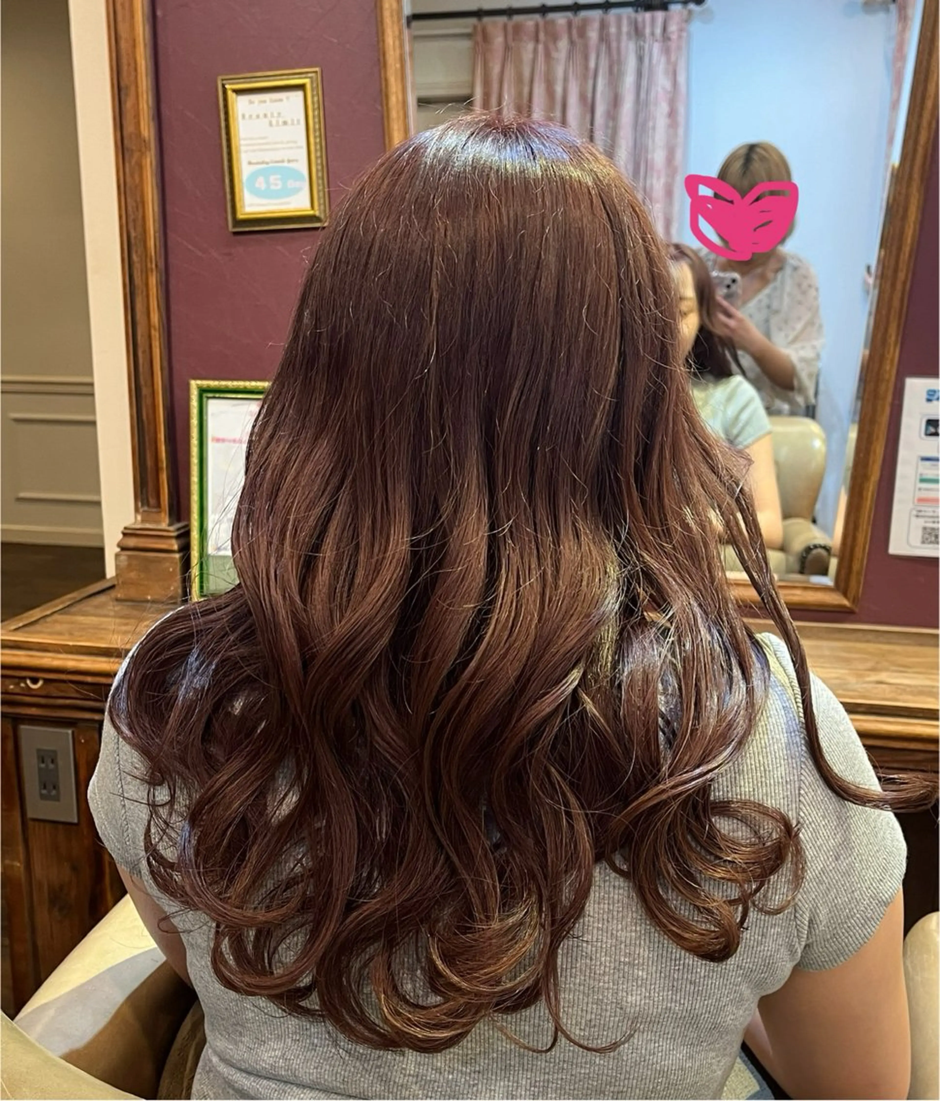 ロング カラー ボルドーカラー ダブルカラー ハイトーンカラー jam Creative Hair Design所属・【jam】横山 真優華のヘアスタイル