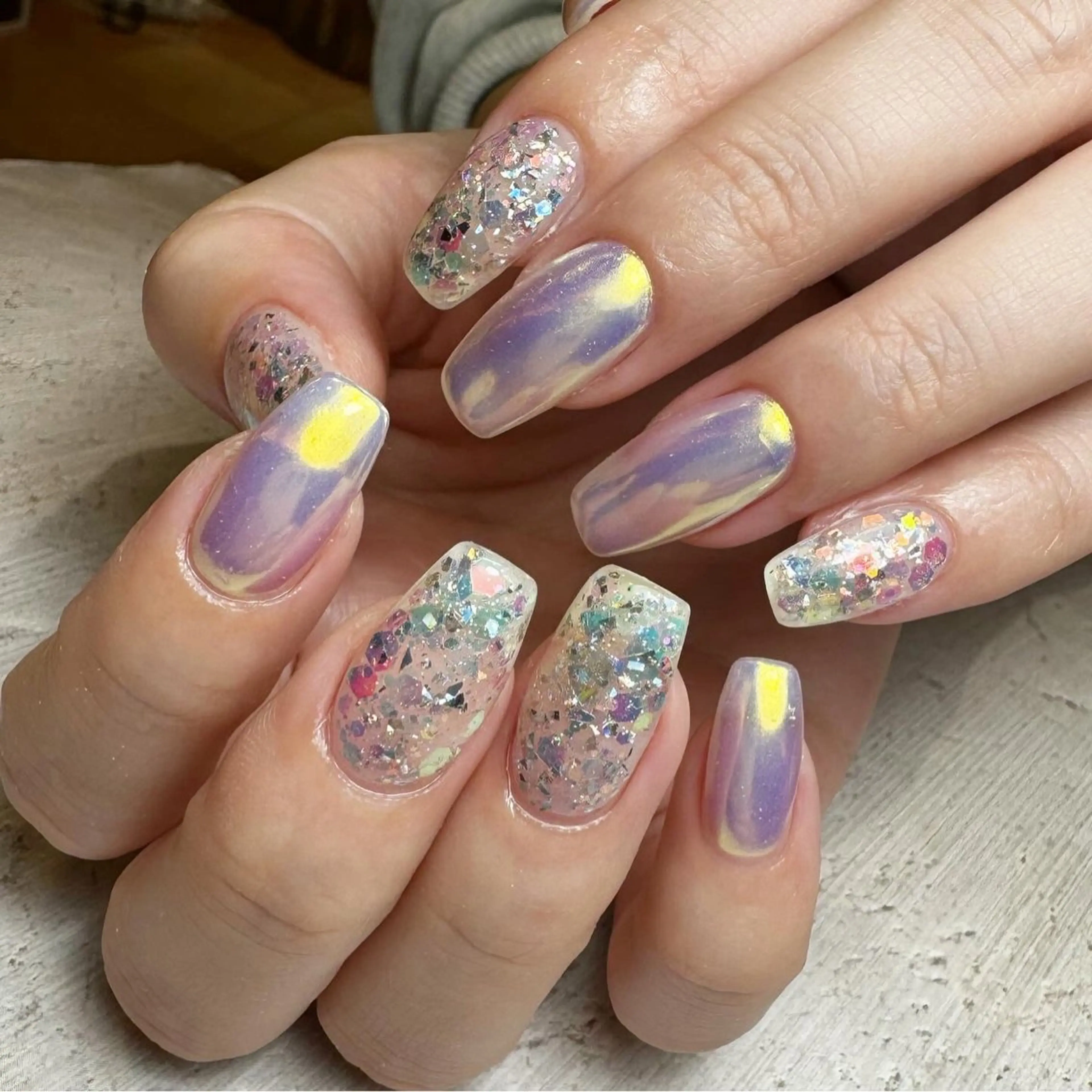 ネイル ラメ(グリッター) ハンドネイル nail&eyelash mate所属・京都/東向日/桂 ayumiのネイルデザイン