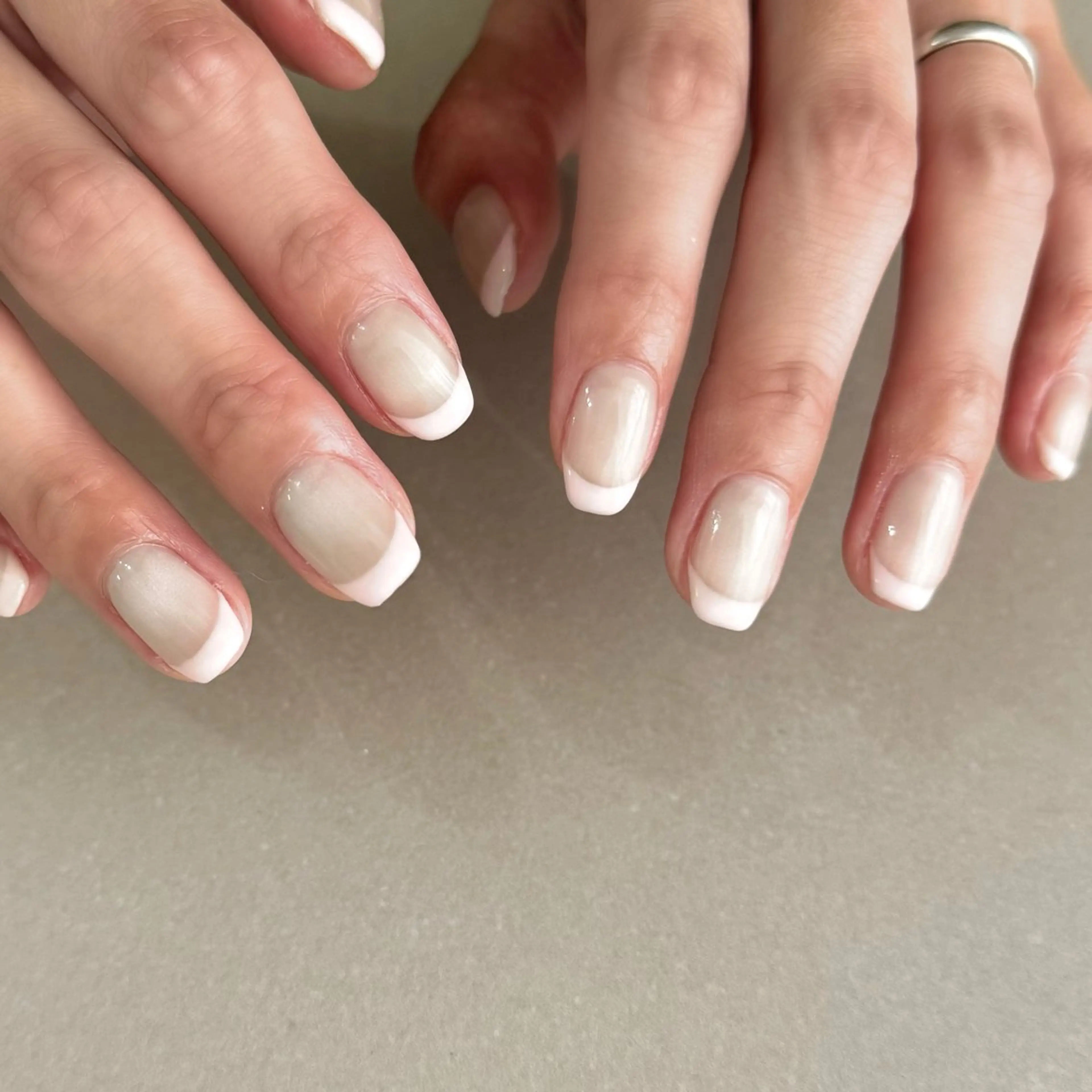 ネイル フレンチネイル マグネットネイル ピンク ハンドネイル HARUKA ネイリスト福岡/薬院のネイルデザイン