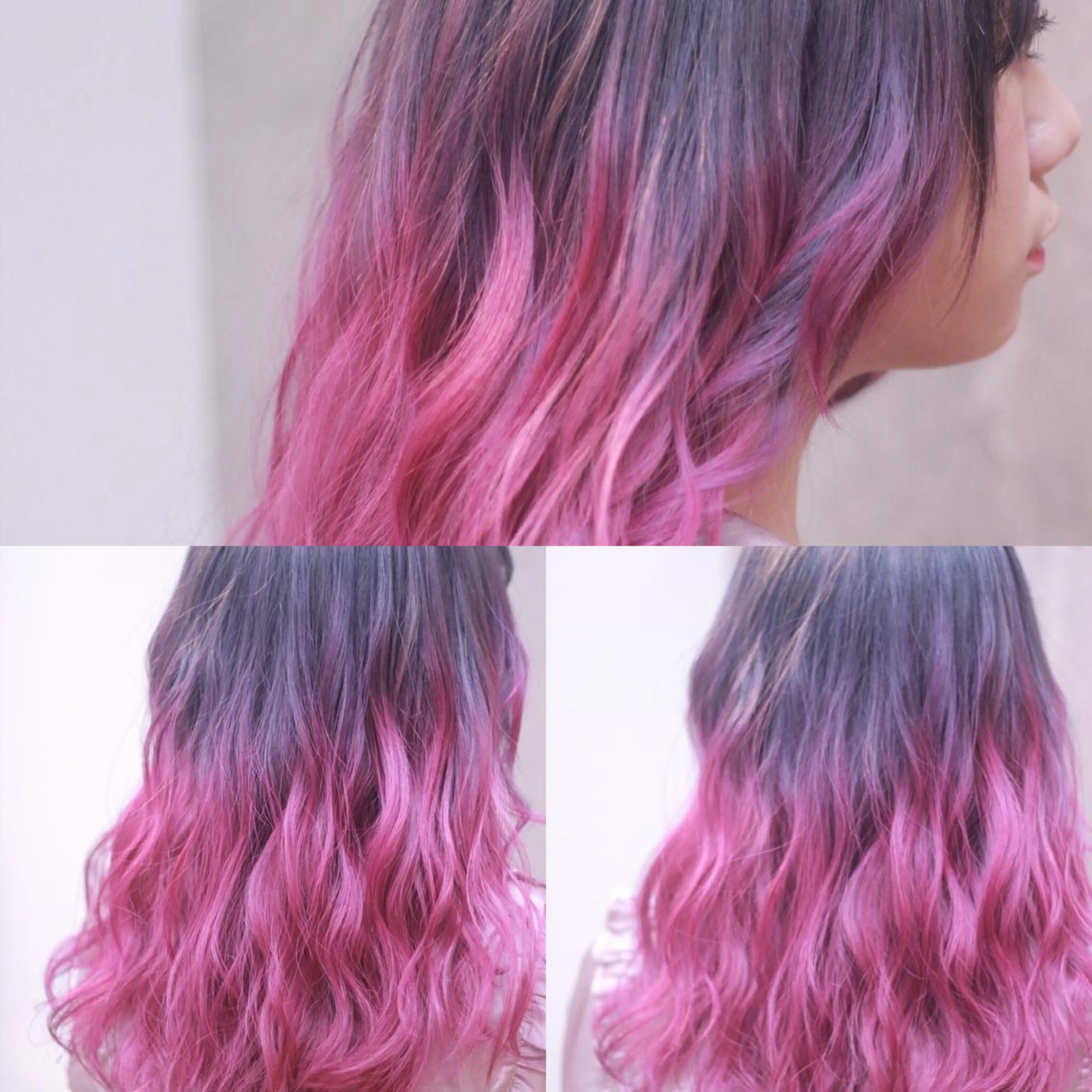 セミロング カラー グラデーションカラー グレージュ ピンクカラー cachecache所属・及川 光のヘアスタイル