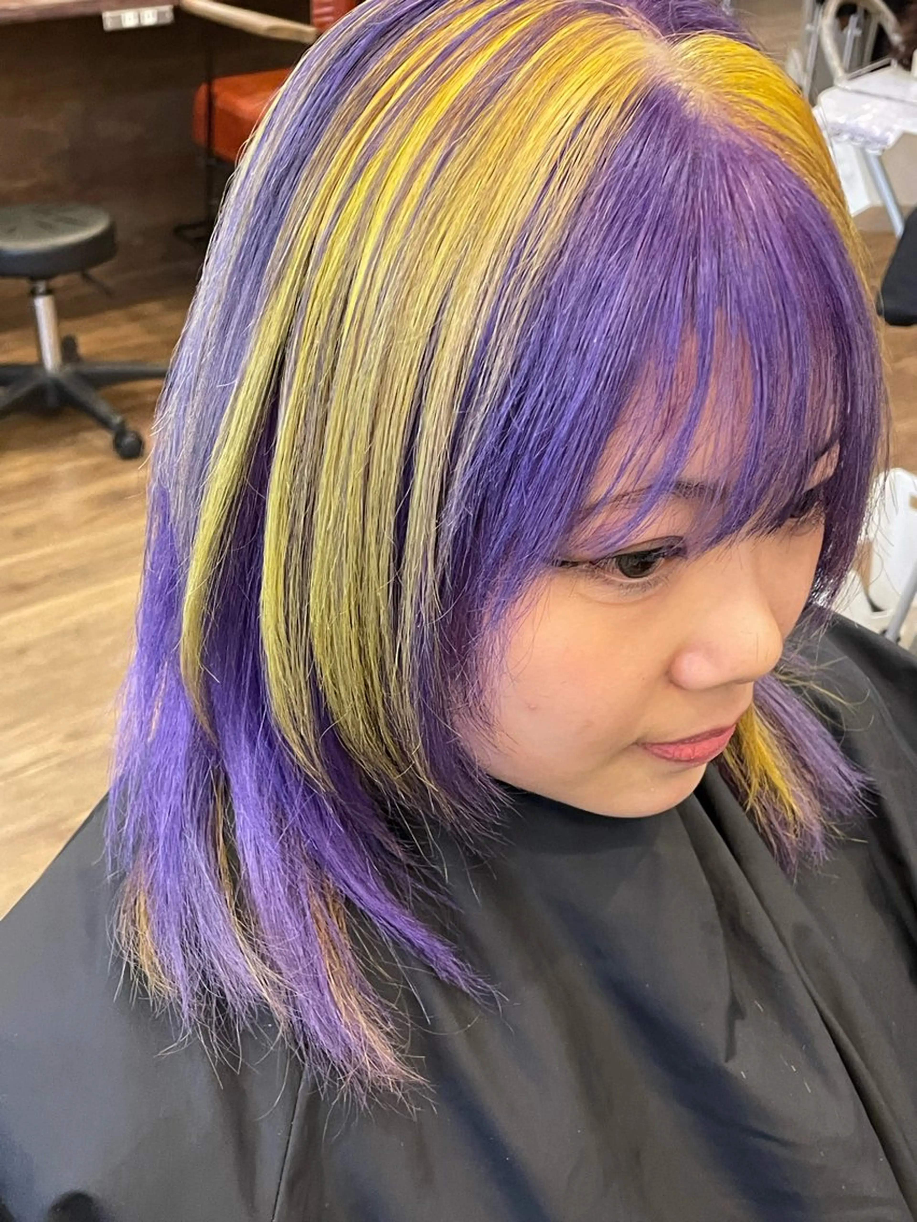 ミディアム カラー ブリーチ デザインカラー カット ヘアカラー MATSURI BASE.AWAJIのヘアスタイル