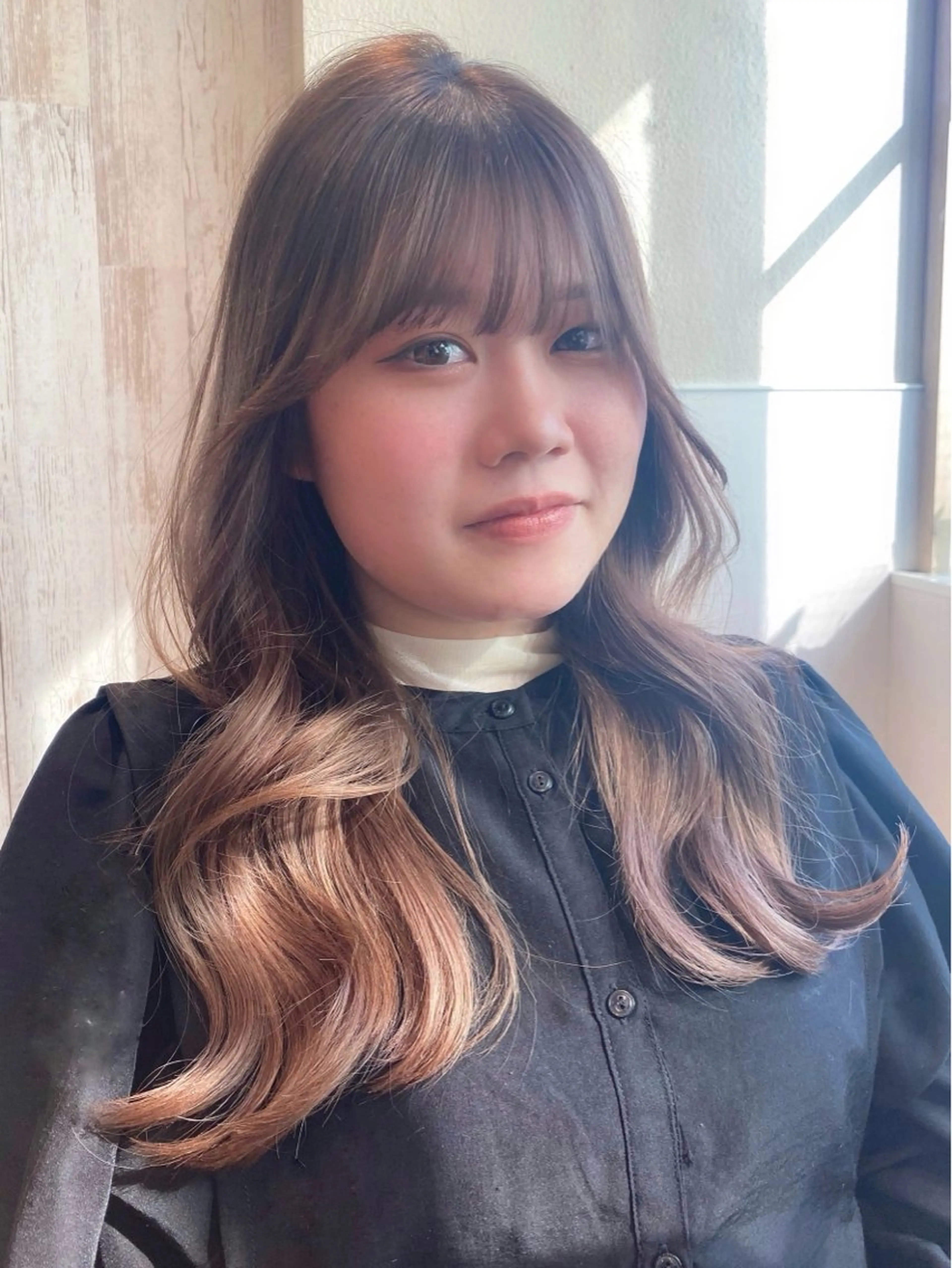 ロング カラー ヘアアレンジ ヘアカラー トリートメント RIHO/愛されモテ /透明感カラーのヘアスタイル