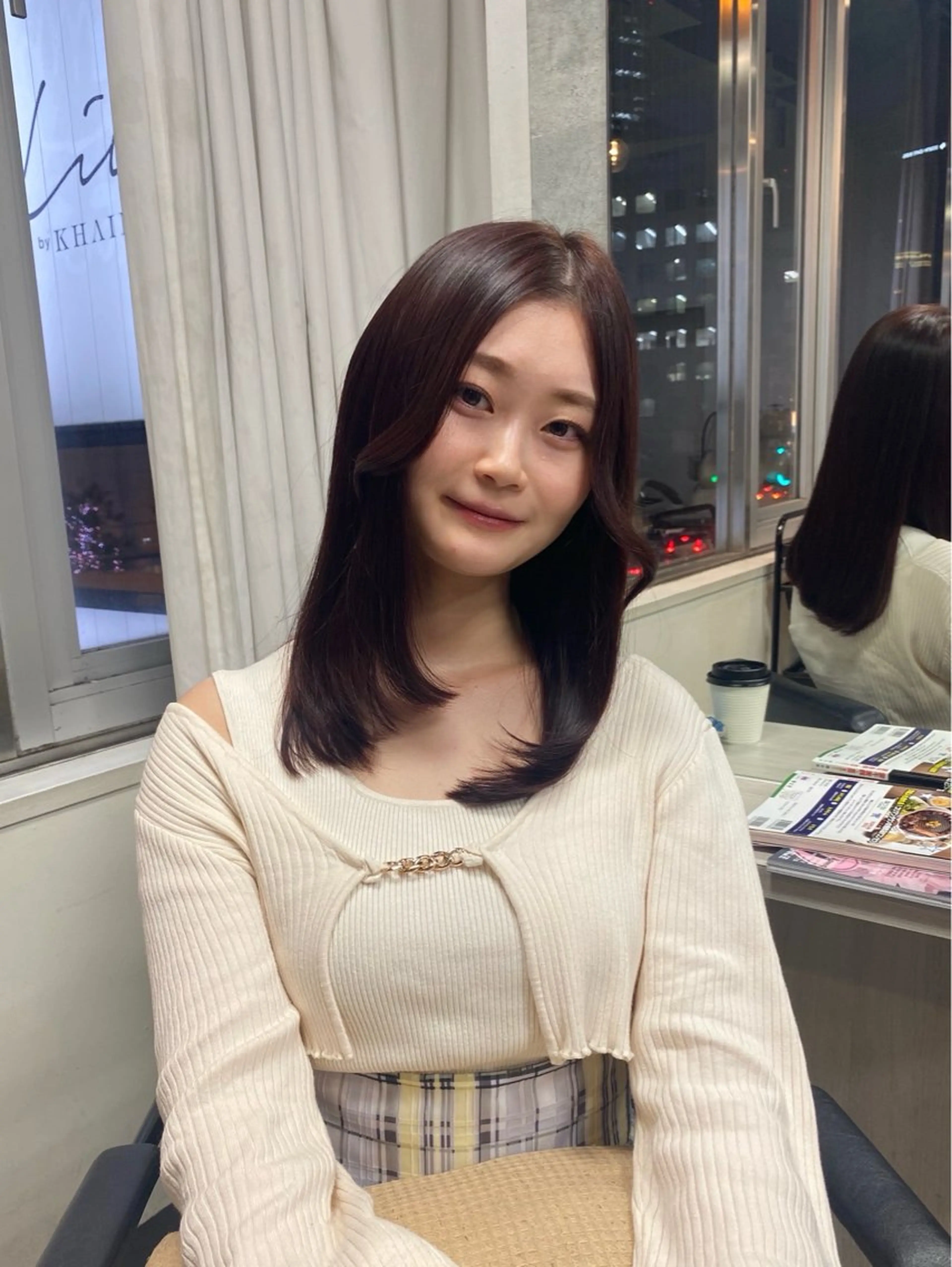 ミディアム カラー MIREI /韓国風 ショート/大阪美容室のヘアスタイル