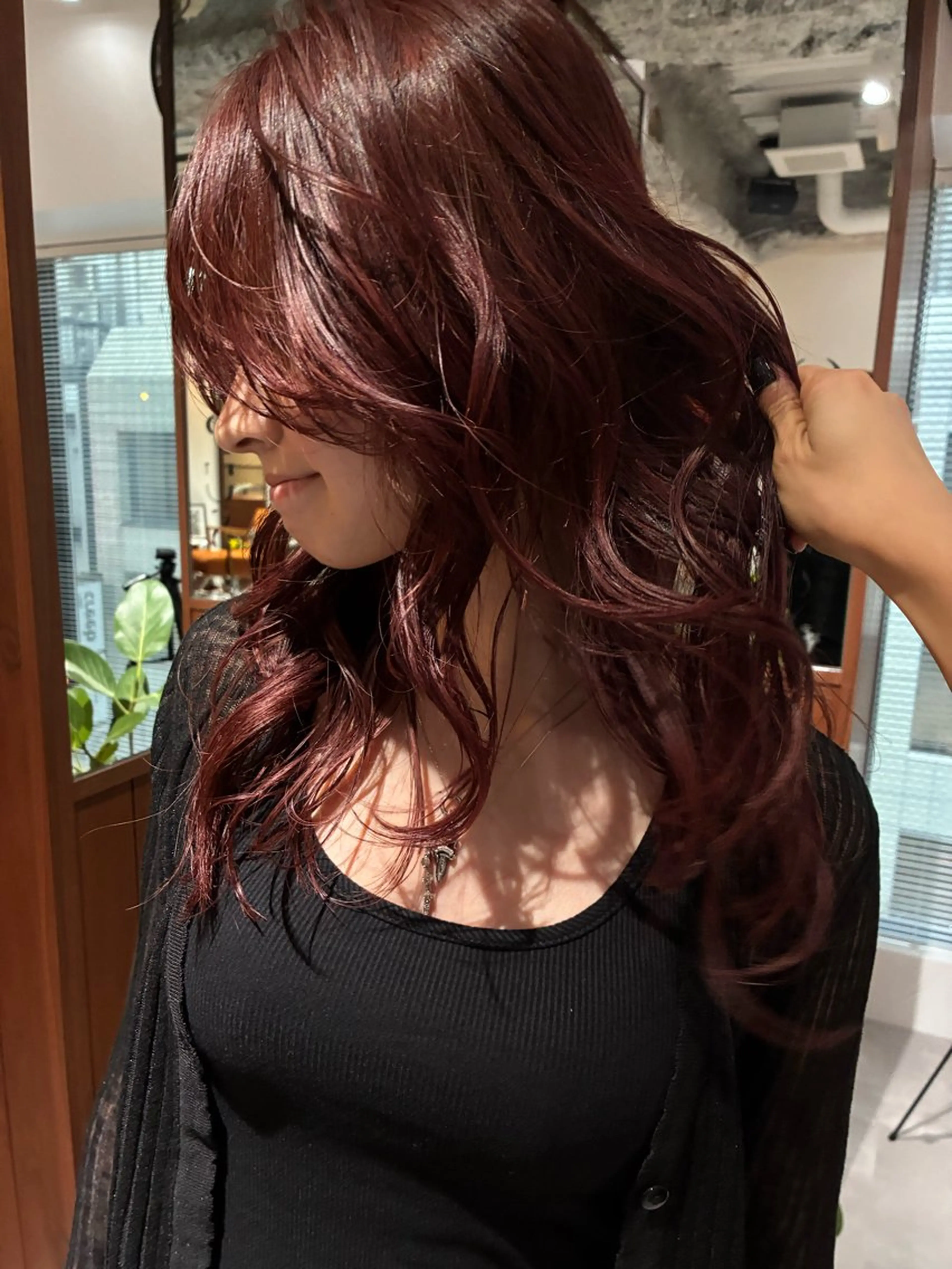 ミディアム カラー ヘアアレンジ カット ヘアカラー トリートメント Opus🐕kato Mizuki🐕のヘアスタイル