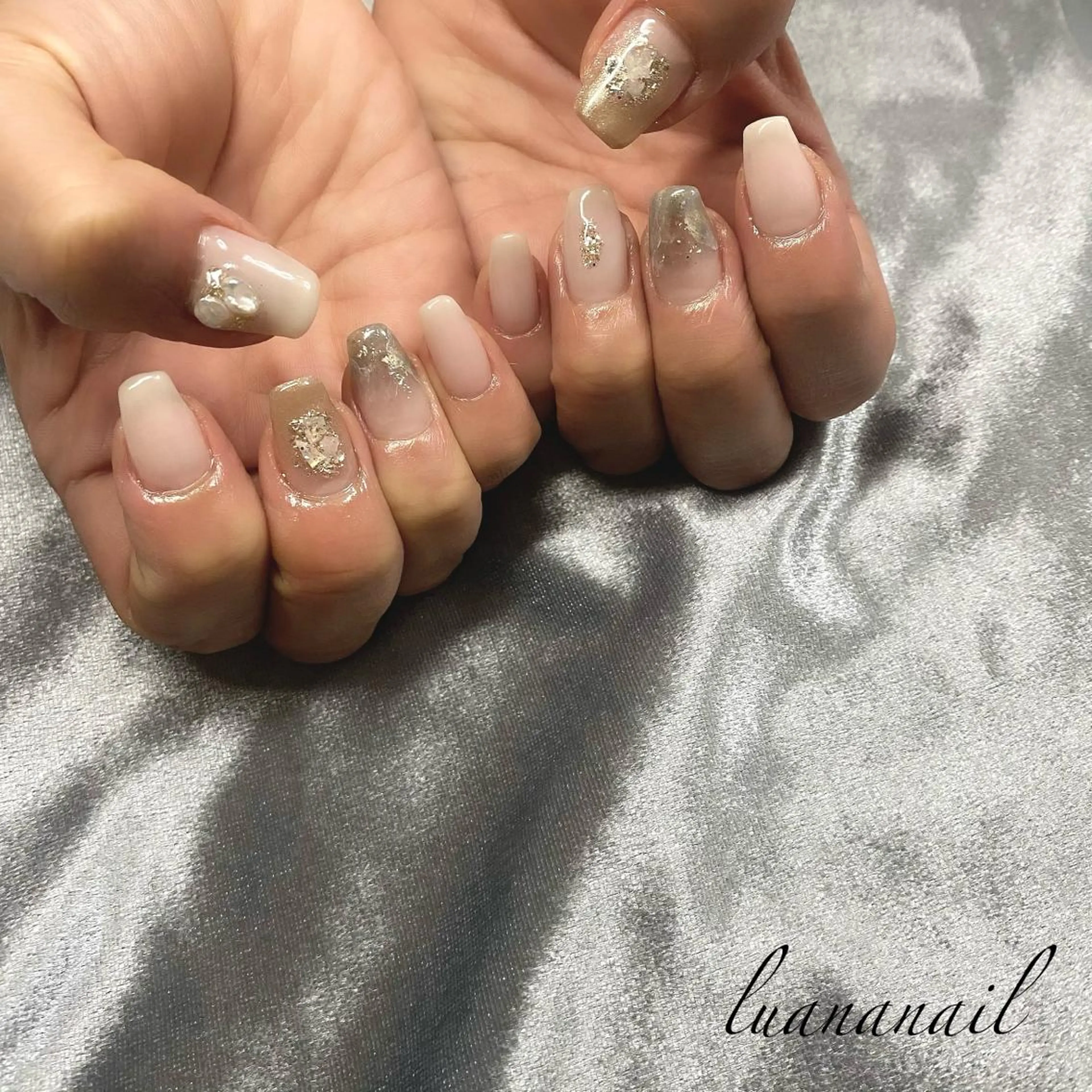 ネイル ホワイト ハンドネイル luana nailのネイルデザイン