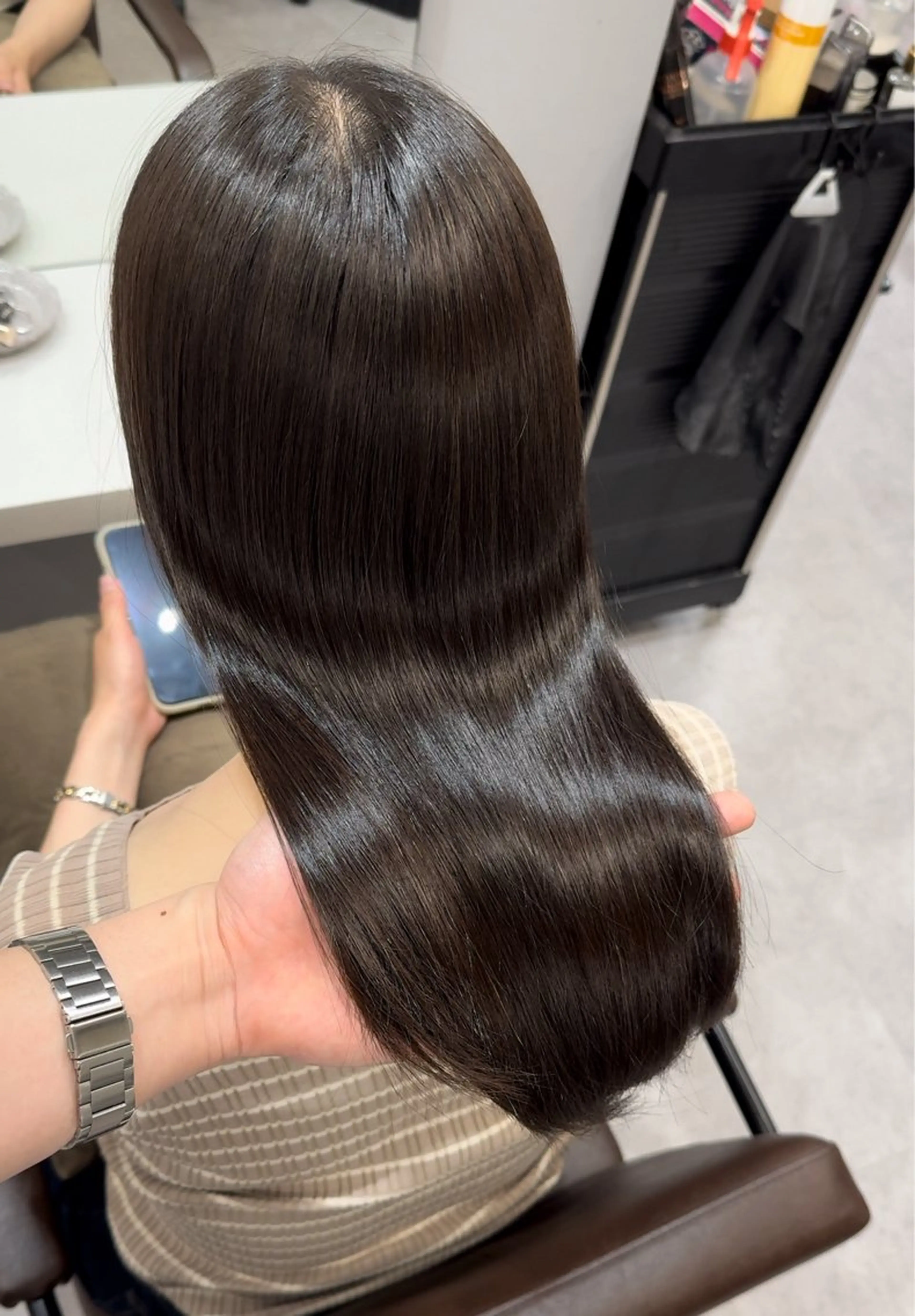 ロング 髪質改善 縮毛矯正 トリートメント 酸性ストレート 髪質改善×縮毛矯正 Core 片山健太のヘアスタイル