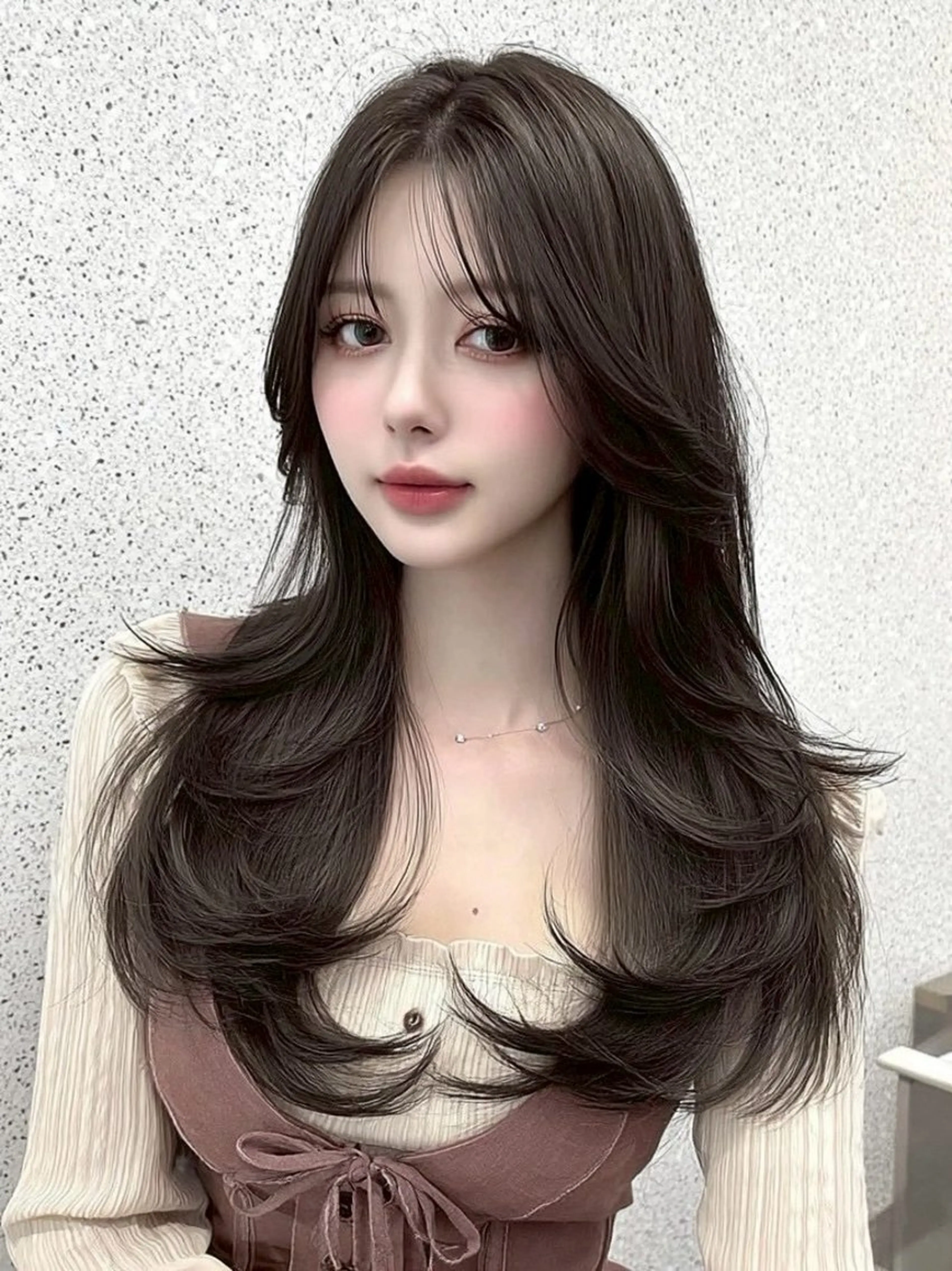 ロング 髪質改善 縮毛矯正 カット りきと🦋河原町 縮毛矯正/艶カラーのヘアスタイル