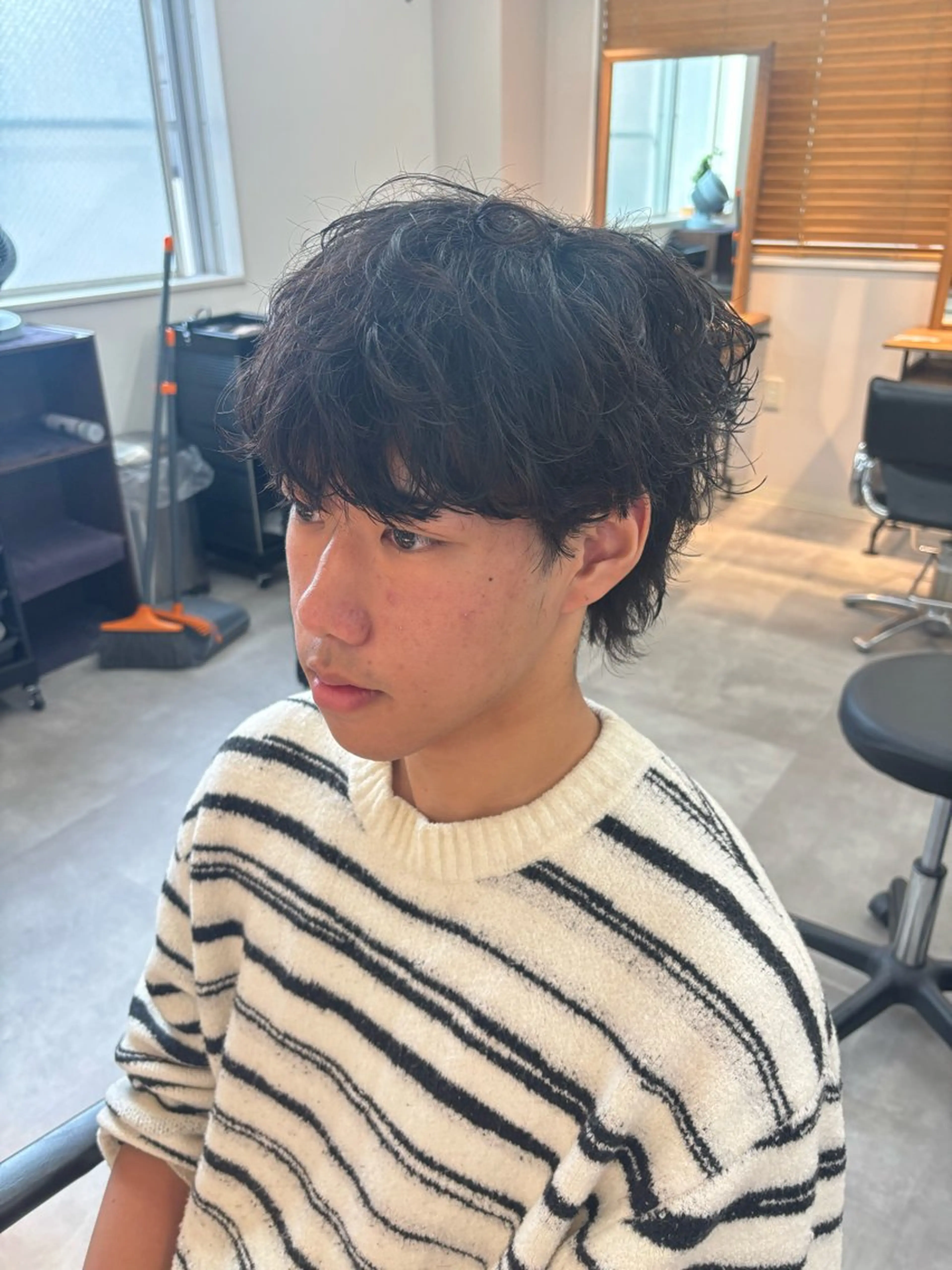 パーマ メンズ メンズ韓国風 マッシュウルフ マッシュ メンズパーマ メンズウルフカット カット パーマ トリートメント 男の理想を叶える🔥 メンズパーマ特化｜関のヘアスタイル