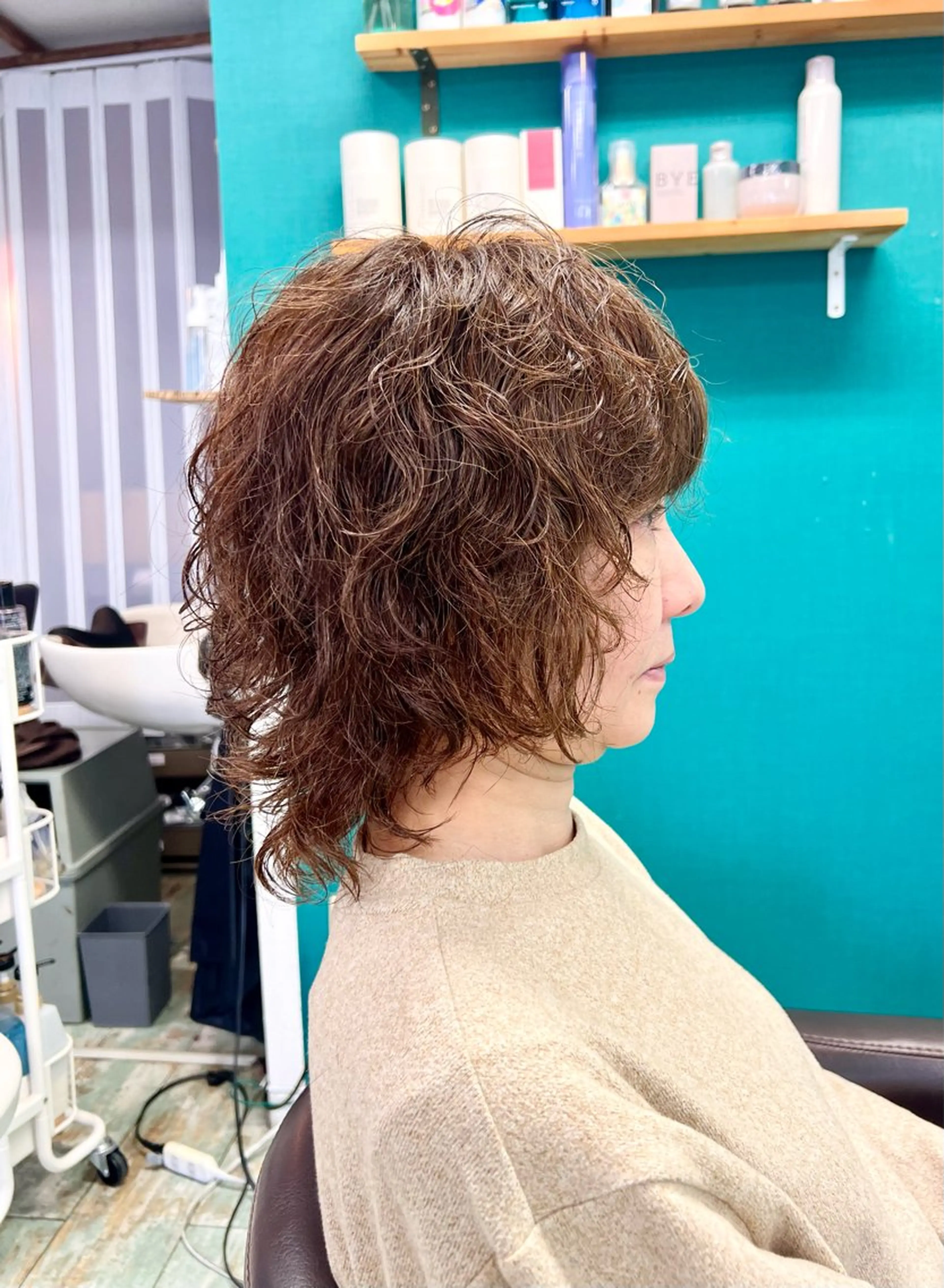 ミディアム カット パーマ Fun  hair make所属・田牧 みゆきのヘアスタイル