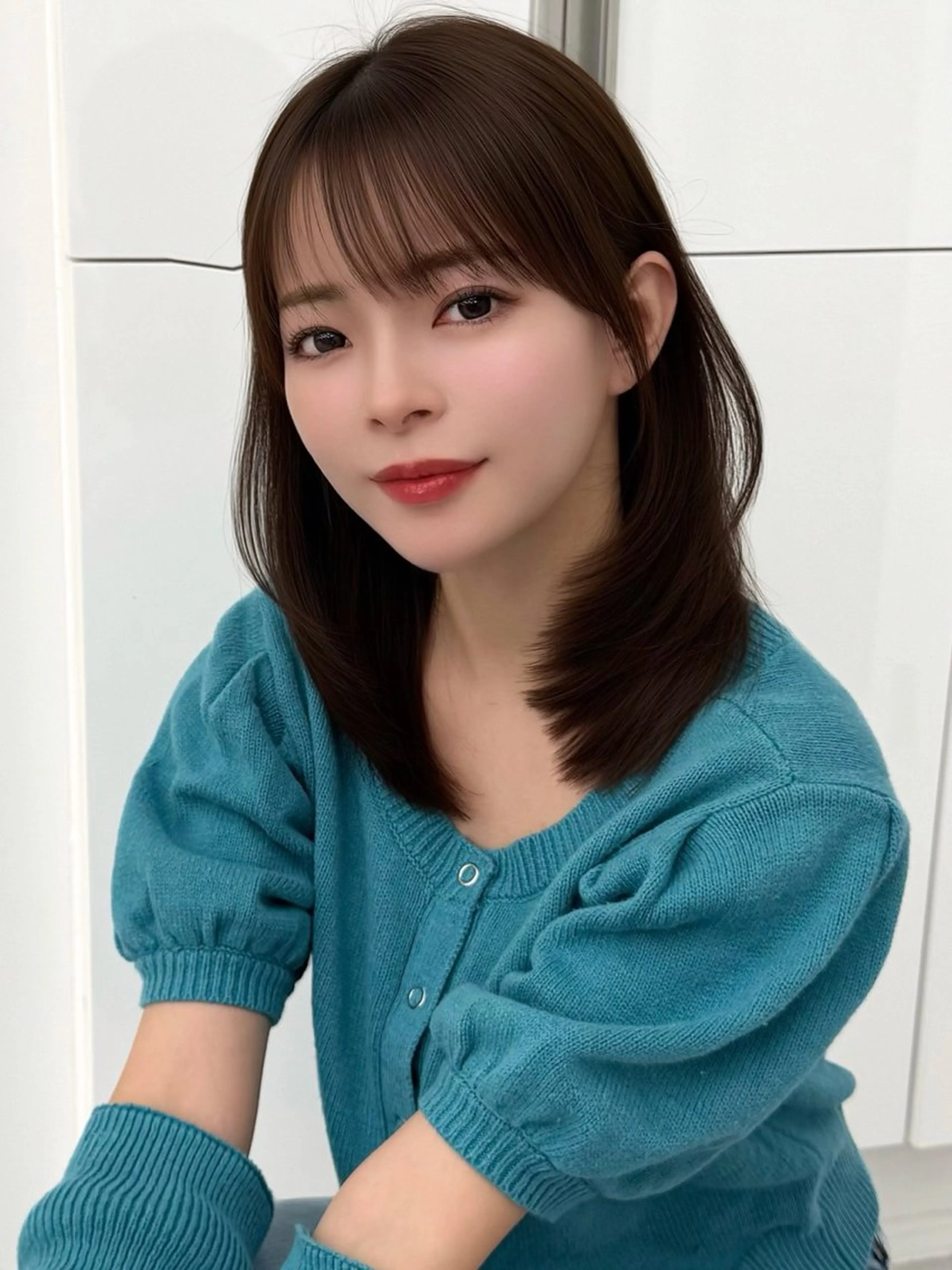 セミロング カラー ヘアアレンジ カット ヘアカラー トリートメント 顔周り&ミディアム 特化/池袋/kokiのヘアスタイル