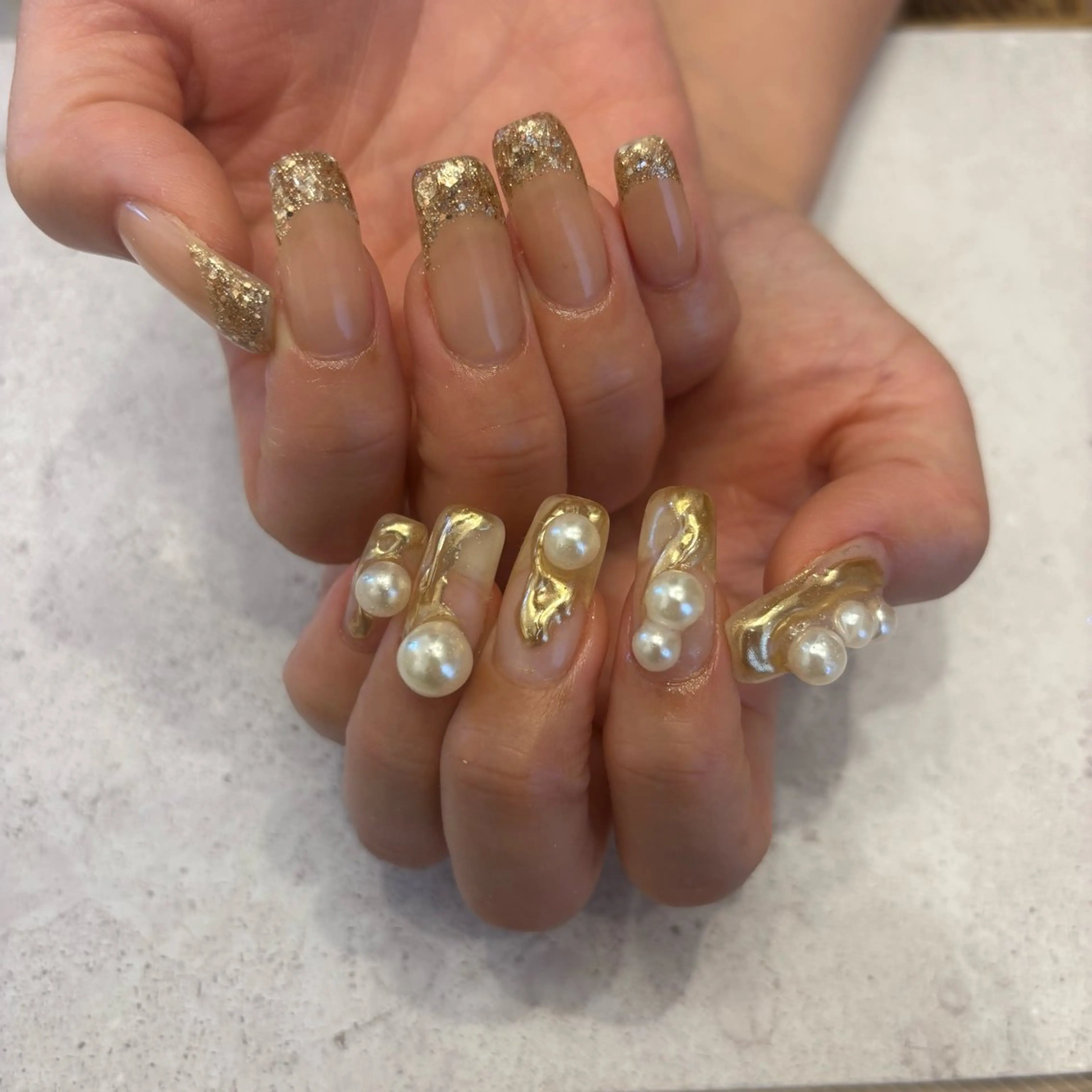 ネイル ハンドネイル Sea  nail by emaのネイルデザイン