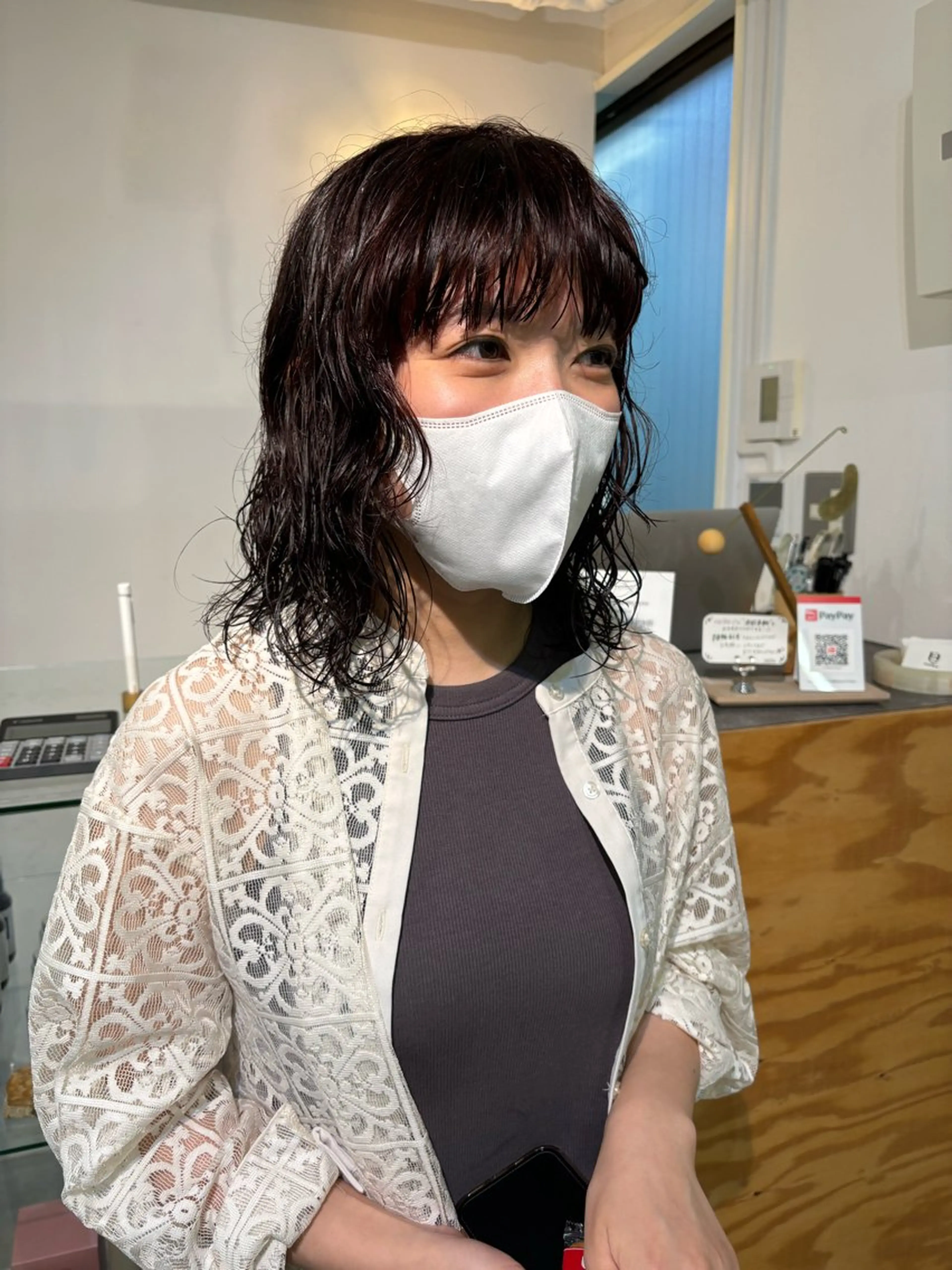 ミディアム カラー パーマ カット パーマ sakura🌸 レイヤー/韓国ヘアのヘアスタイル