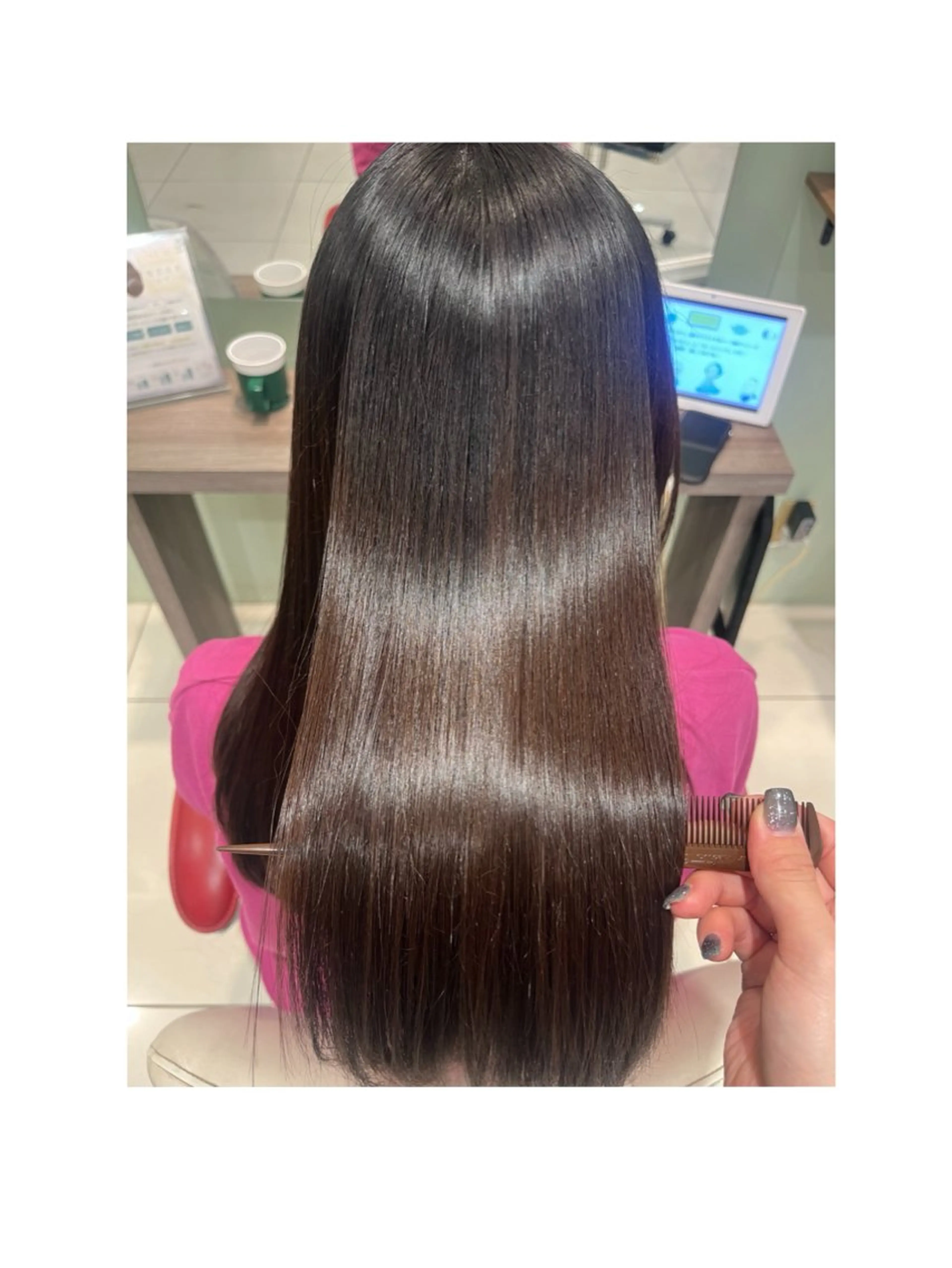 ロング カット 縮毛矯正 塚田 美幸のヘアスタイル