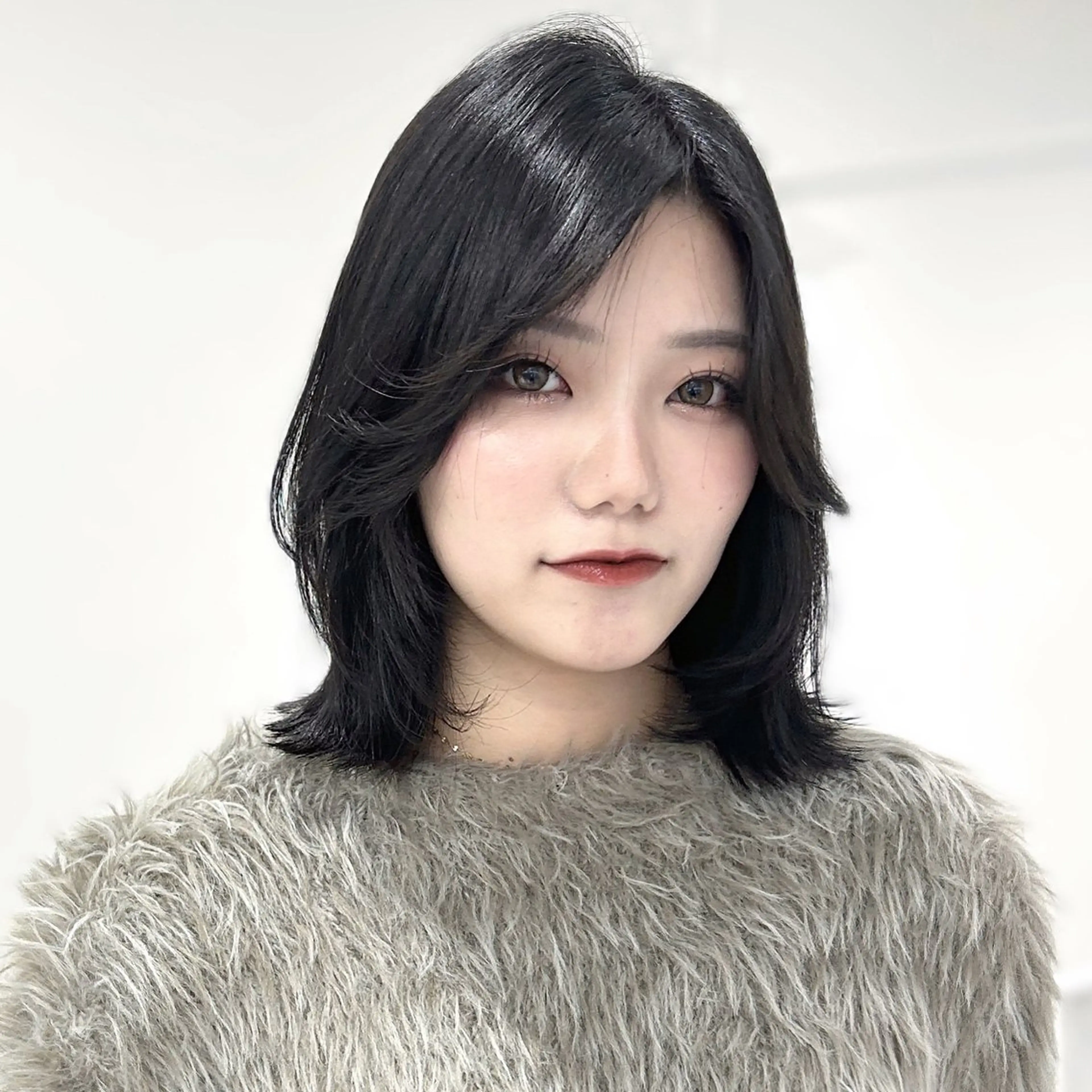 ミディアム ボブレイヤー ボブ 韓国風ヘア レイヤーカット 京都レイヤーカット うえひのヘアスタイル