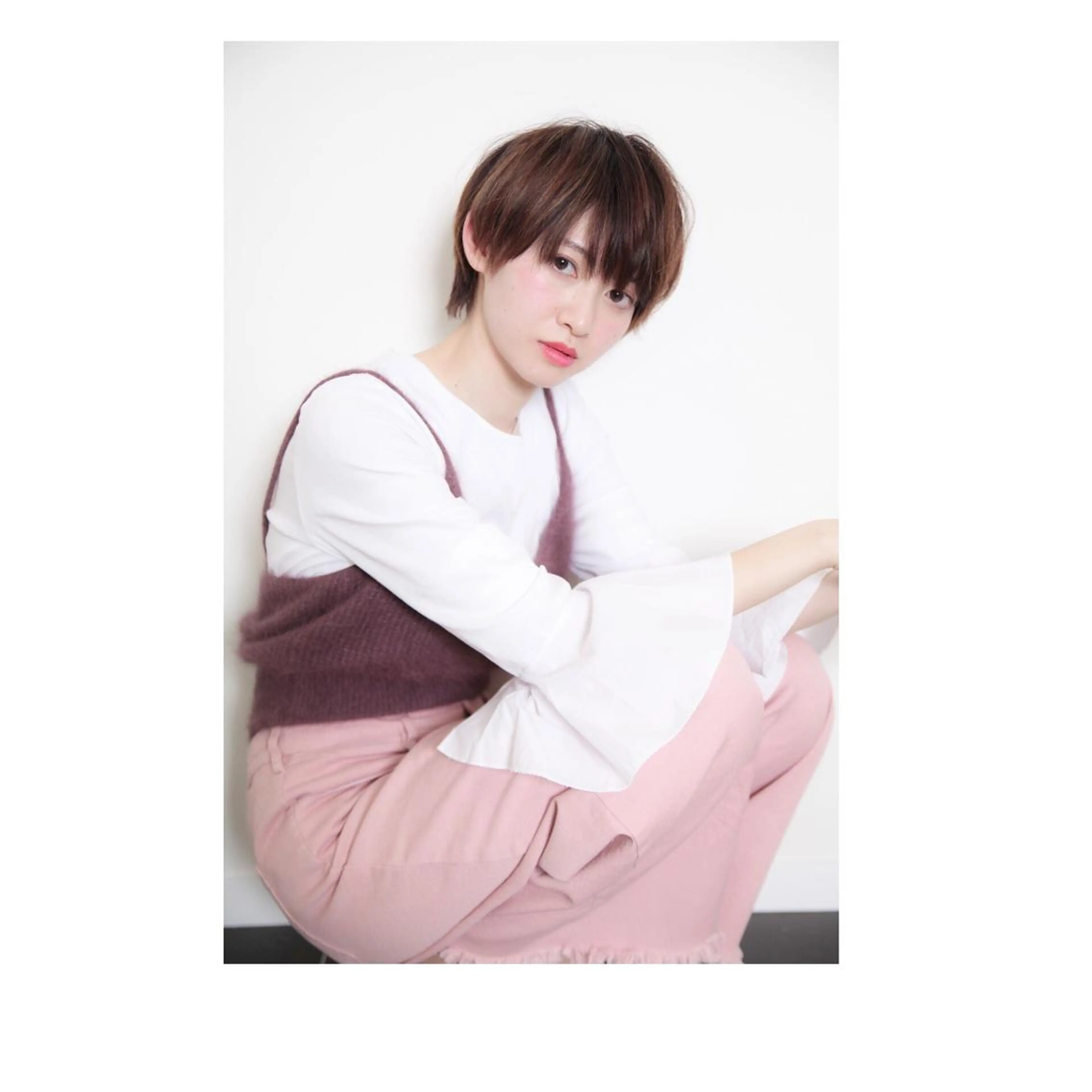 ショート カラー ショートヘア カット ヘアカラー ✂️小顔カット✂️ 山本有紀のヘアスタイル