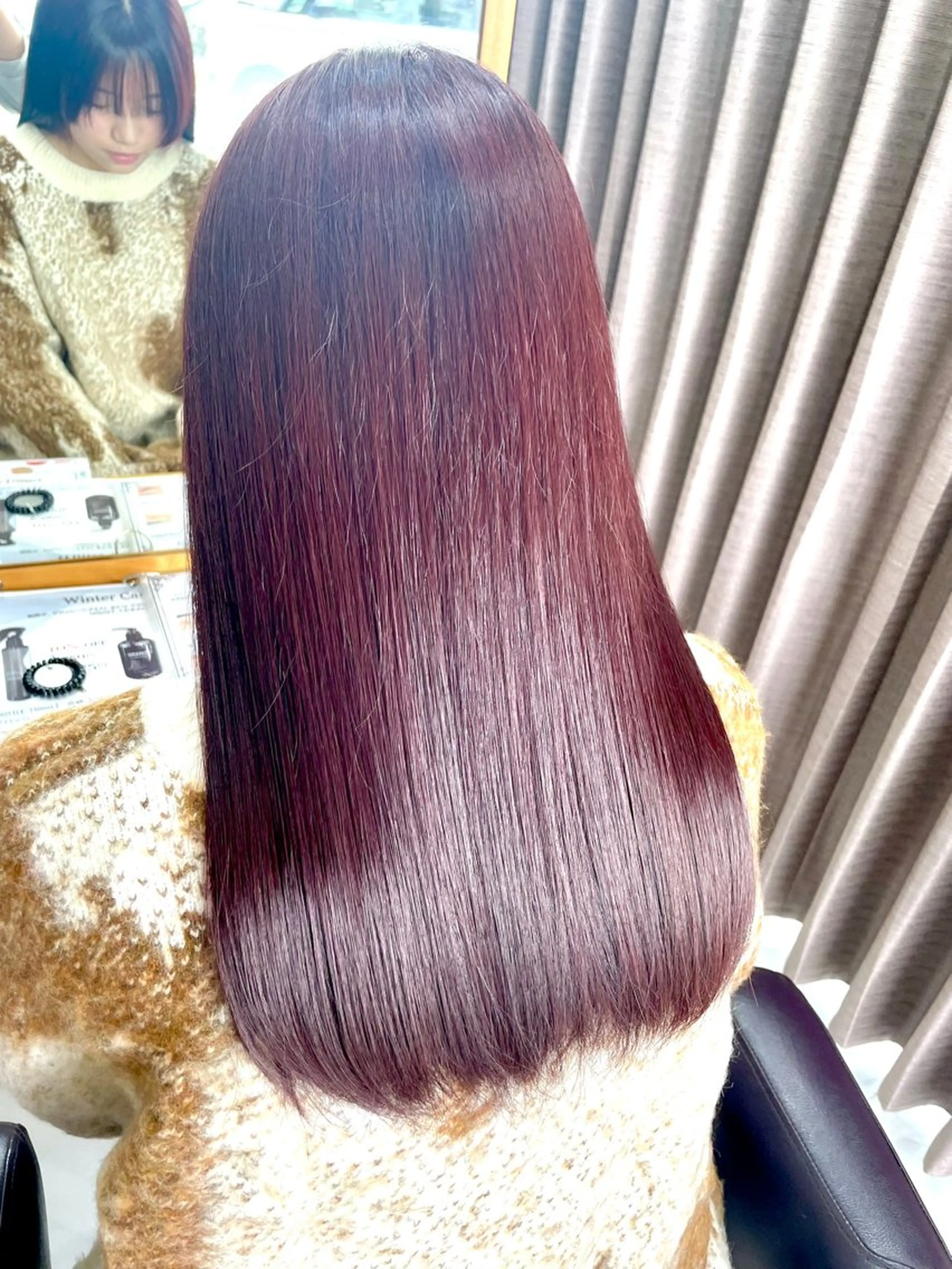 ロング カラー レッドカラー GRANDEUR natsukiのヘアスタイル