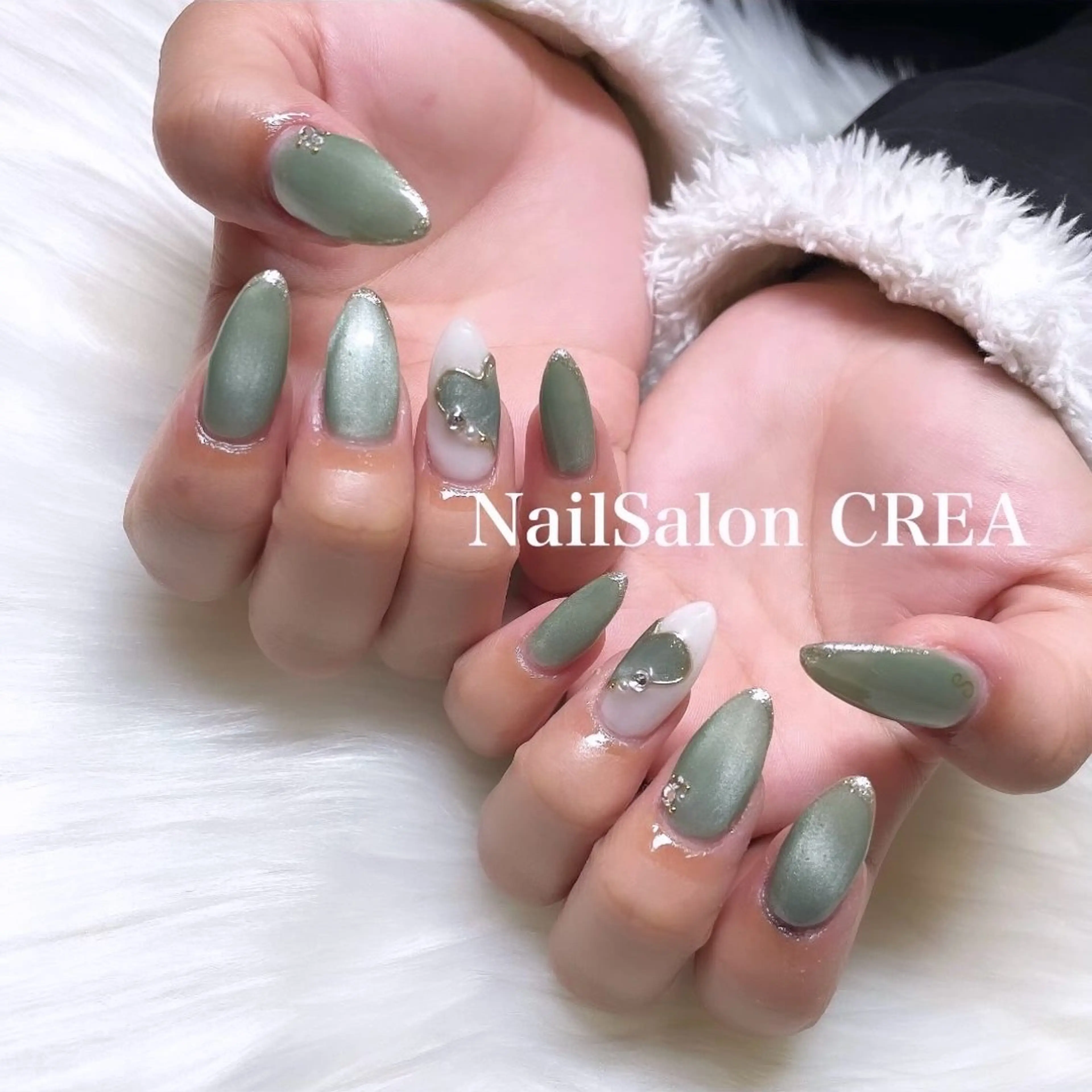 ネイル マグネットネイル ハンドネイル NailSalon CREAのネイルデザイン