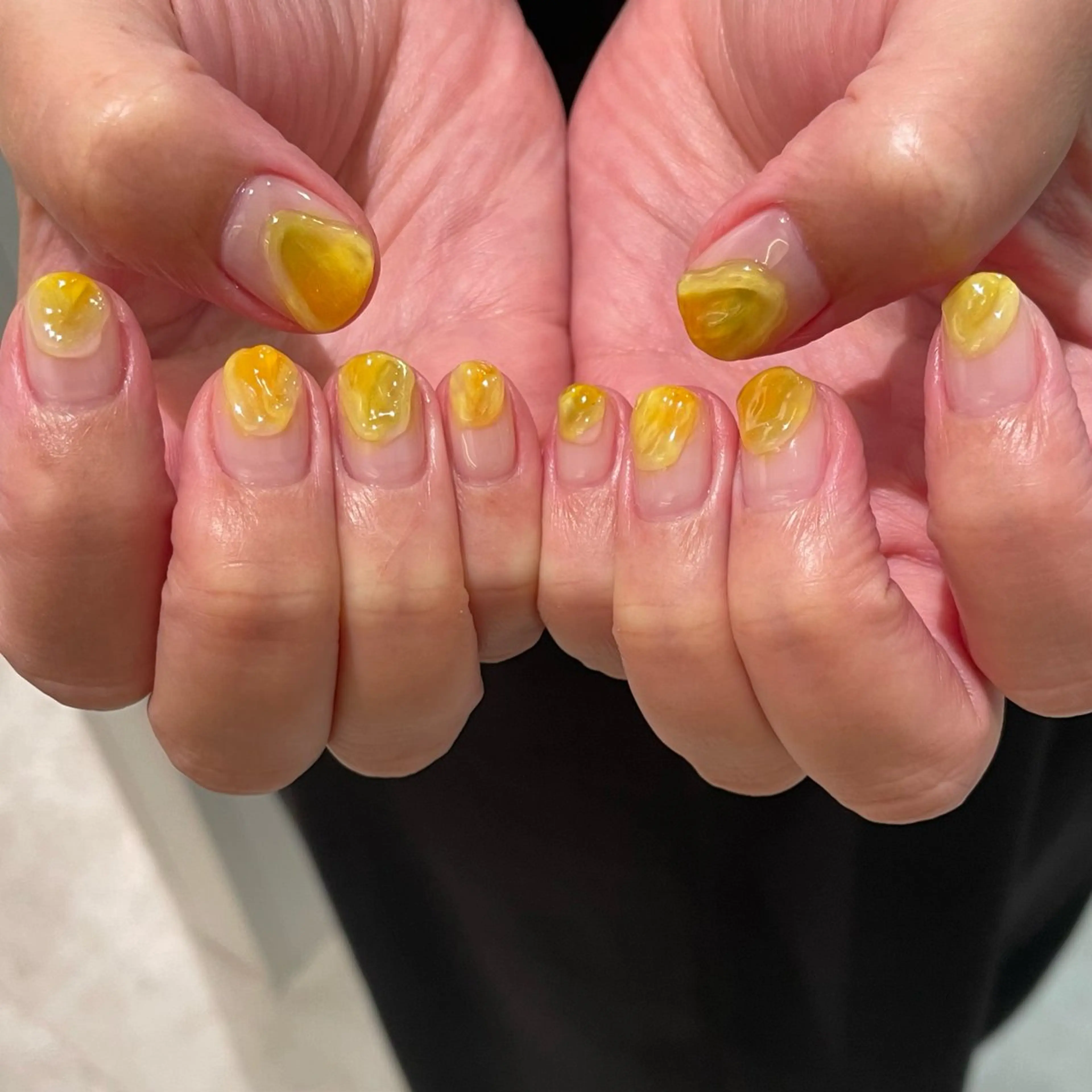 ネイル カジュアル ニュアンスネイル ショートネイル 春ネイル ハンドネイル 八潮市ショートネイル 🌼AKANEのネイルデザイン