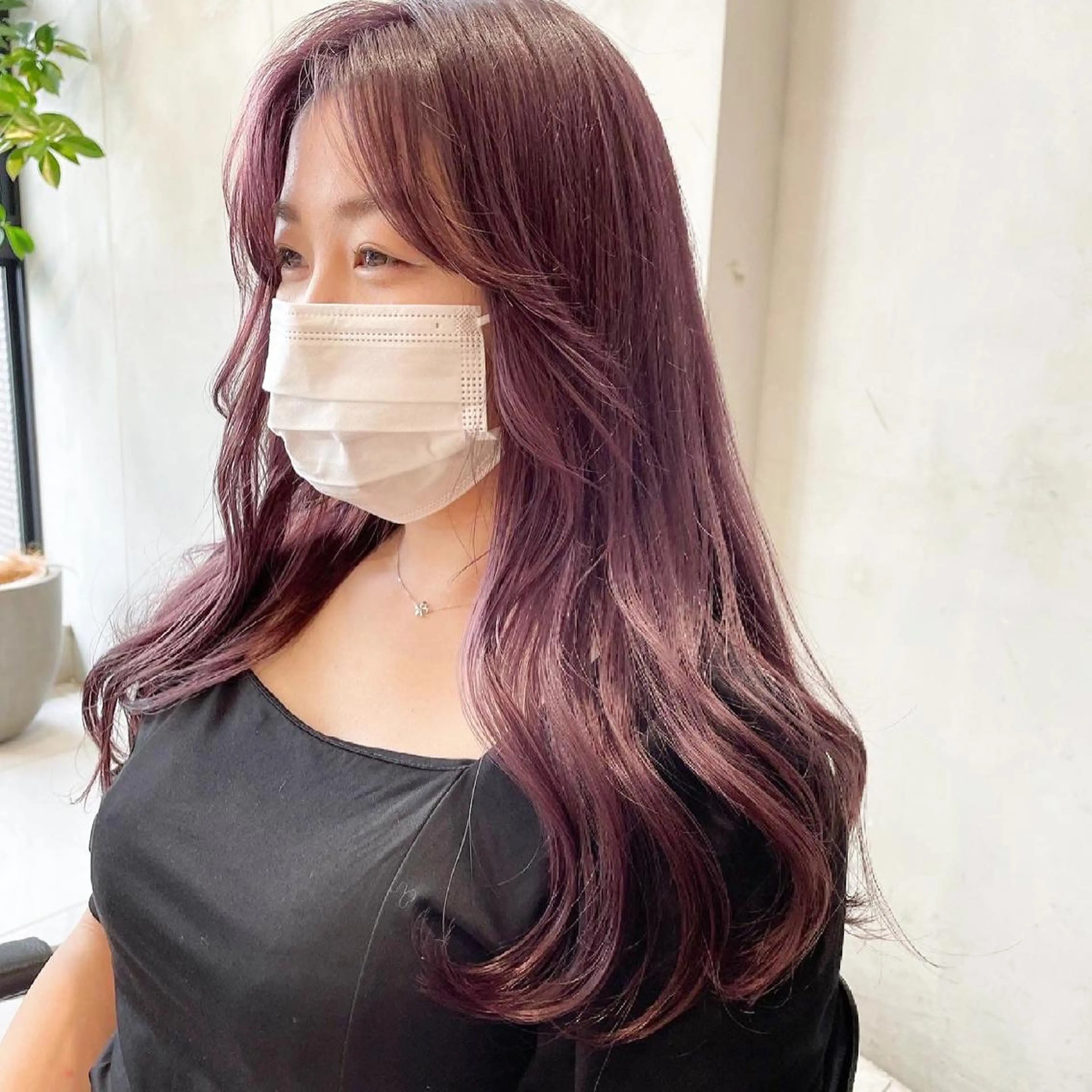 セミロング カラー ヘアカラー トリートメント ヘッドスパ ヘアセット 圧倒的透明感カラー nana🦕のヘアスタイル