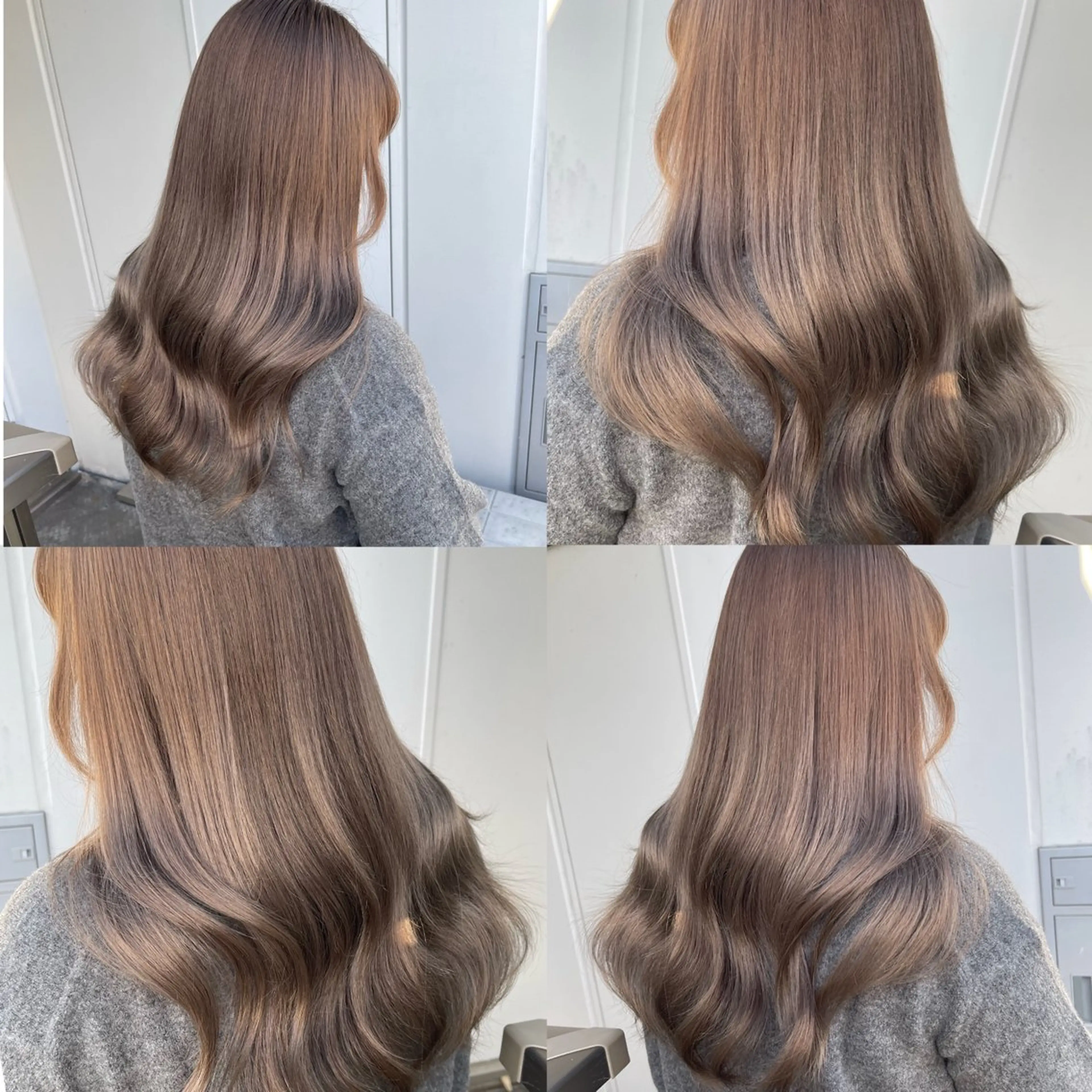 ロング カラー ブリーチ ブラウンカラー ブリーチなしカラー カット ヘアカラー トリートメント 松井那津子 /ハイライトブリーチのヘアスタイル