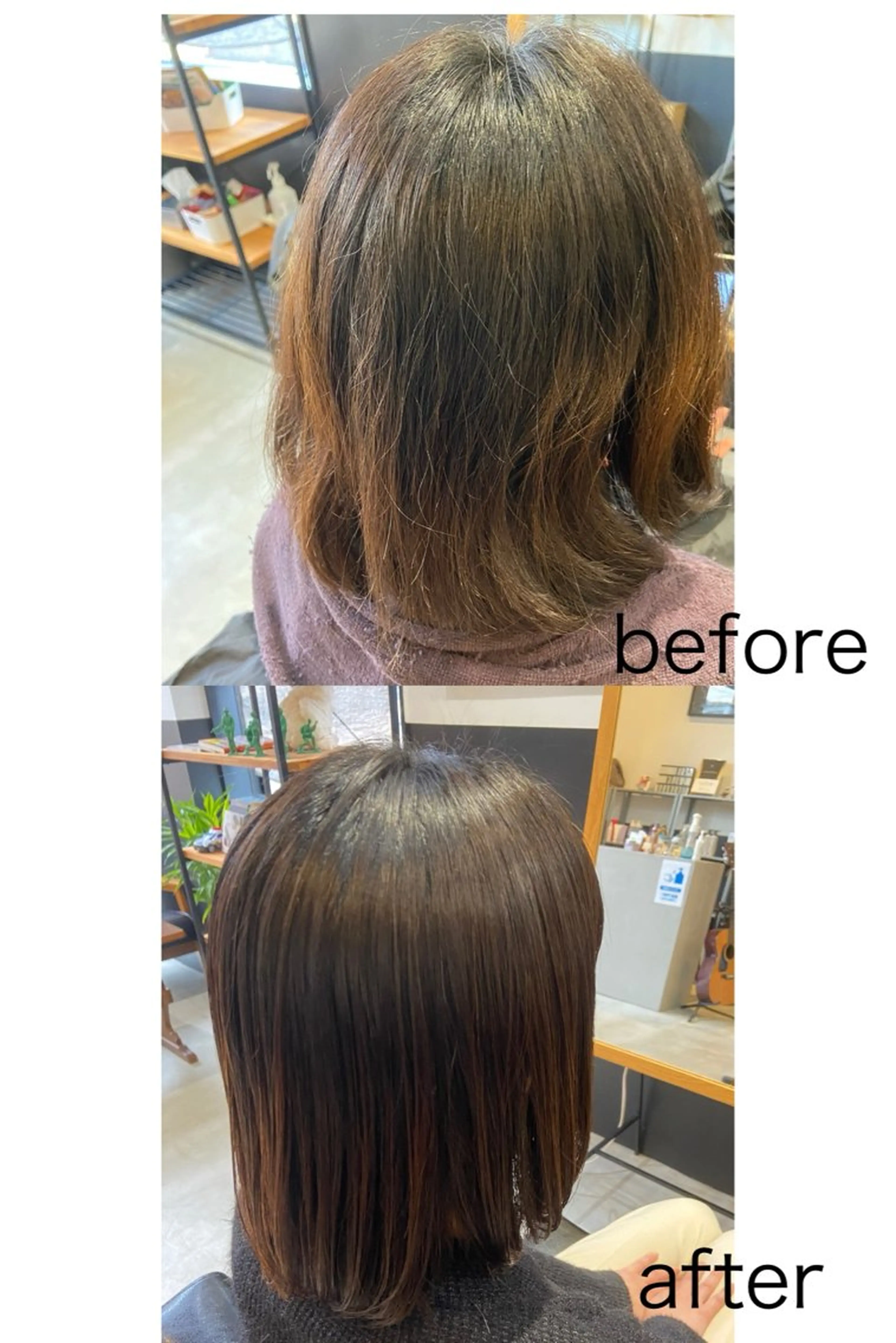 ミディアム 縮毛矯正 hair salon TOKUNAGA所属・💫縮毛矯正/ カット💫徳永あい子のヘアスタイル