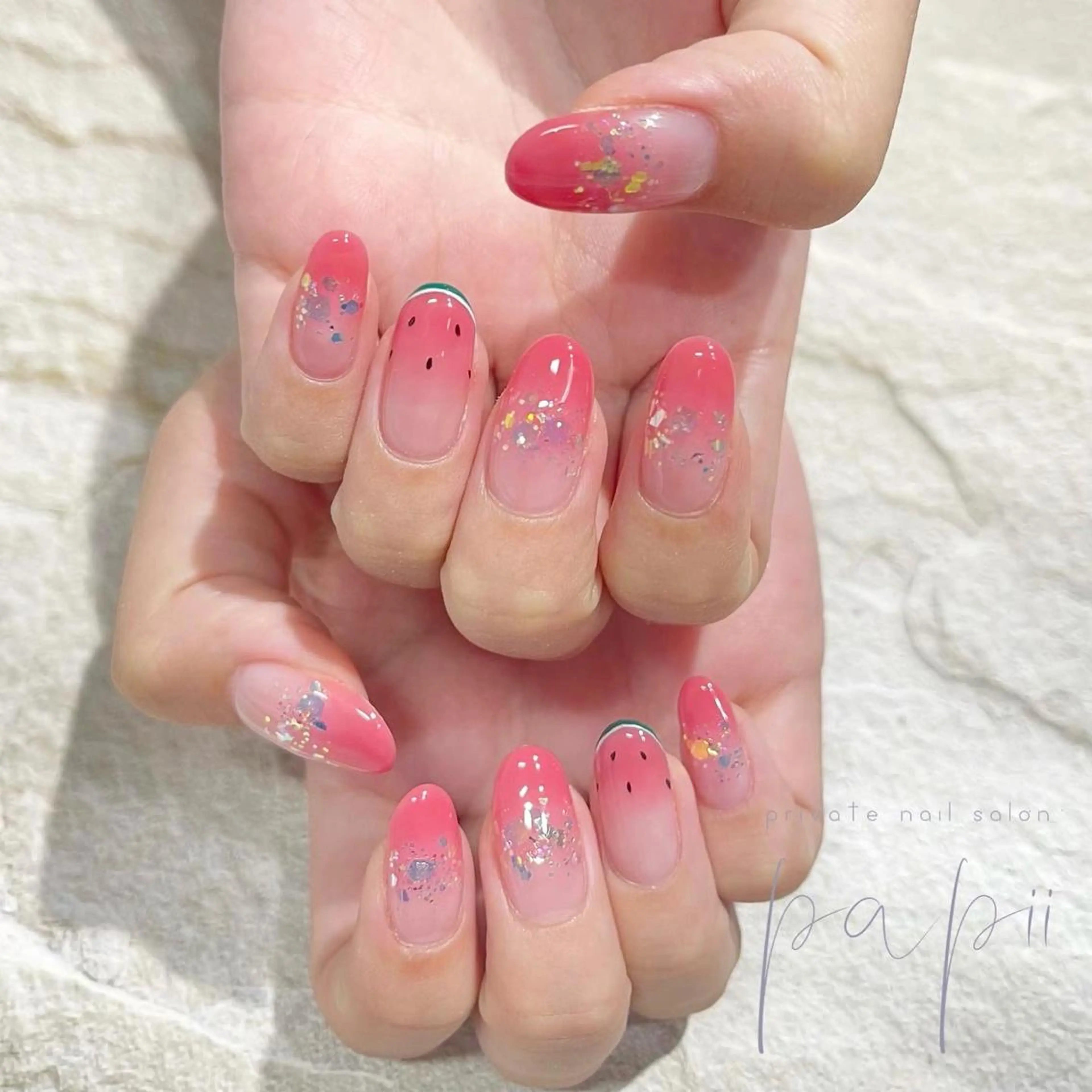 ネイル グラデーション シンプルネイル ハンドネイル private nail salon papii所属・papii☆ kurodaのネイルデザイン