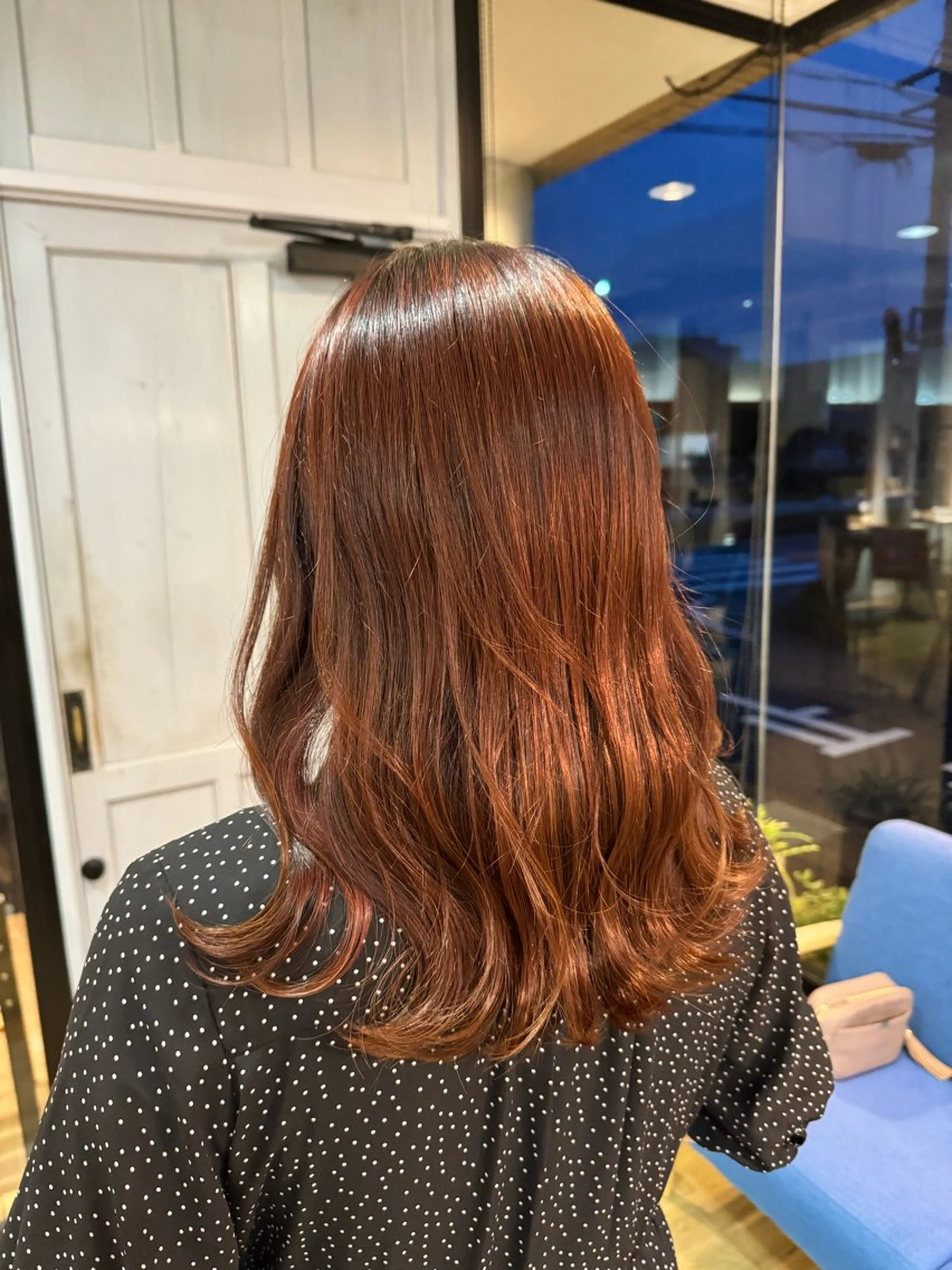 ロング カラー ピンクカラー バイオレットカラー ヘアカラー トリートメント ツキダテ ユイのヘアスタイル