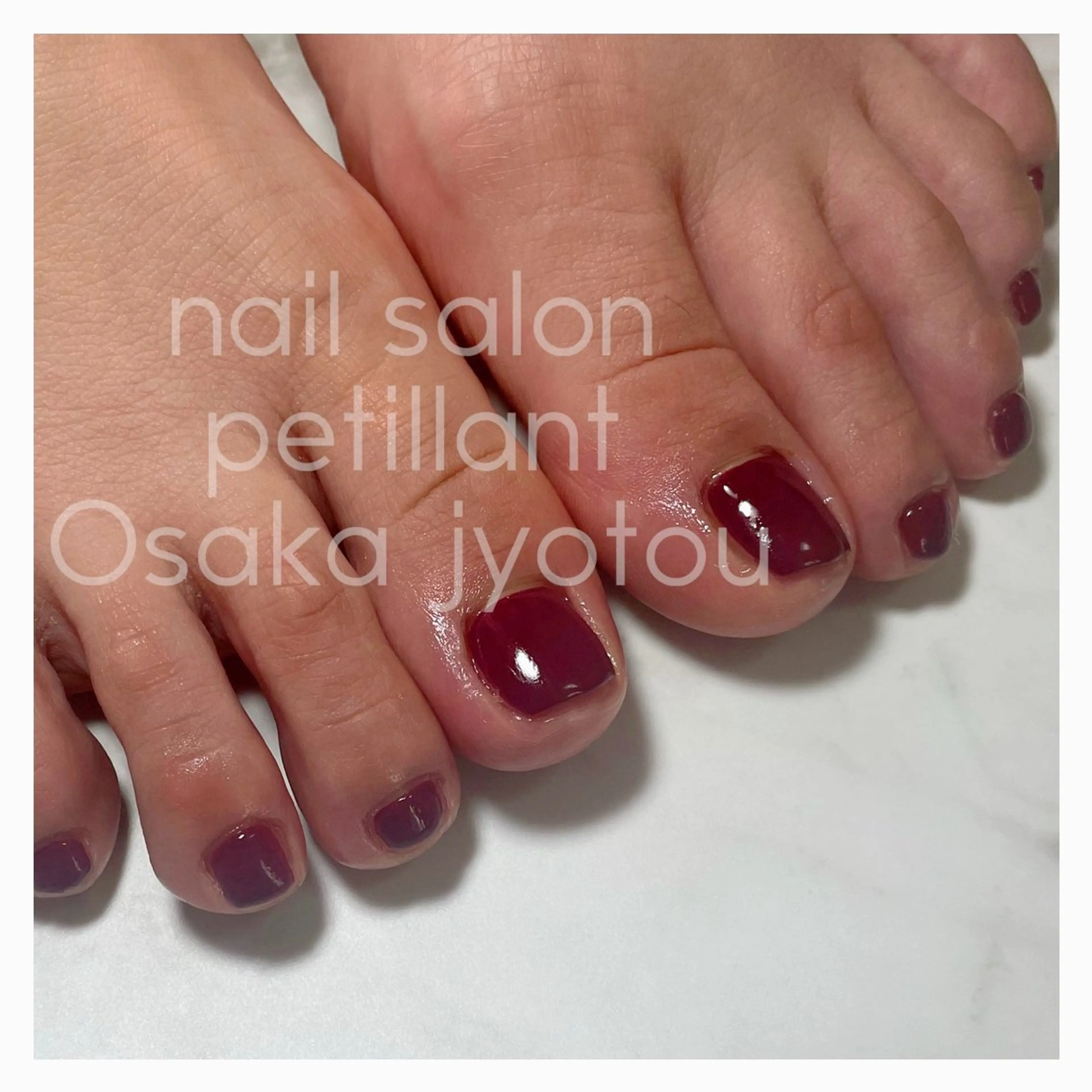 ネイル ボルドー フットネイル petillant所属・nail salon petillantのネイルデザイン