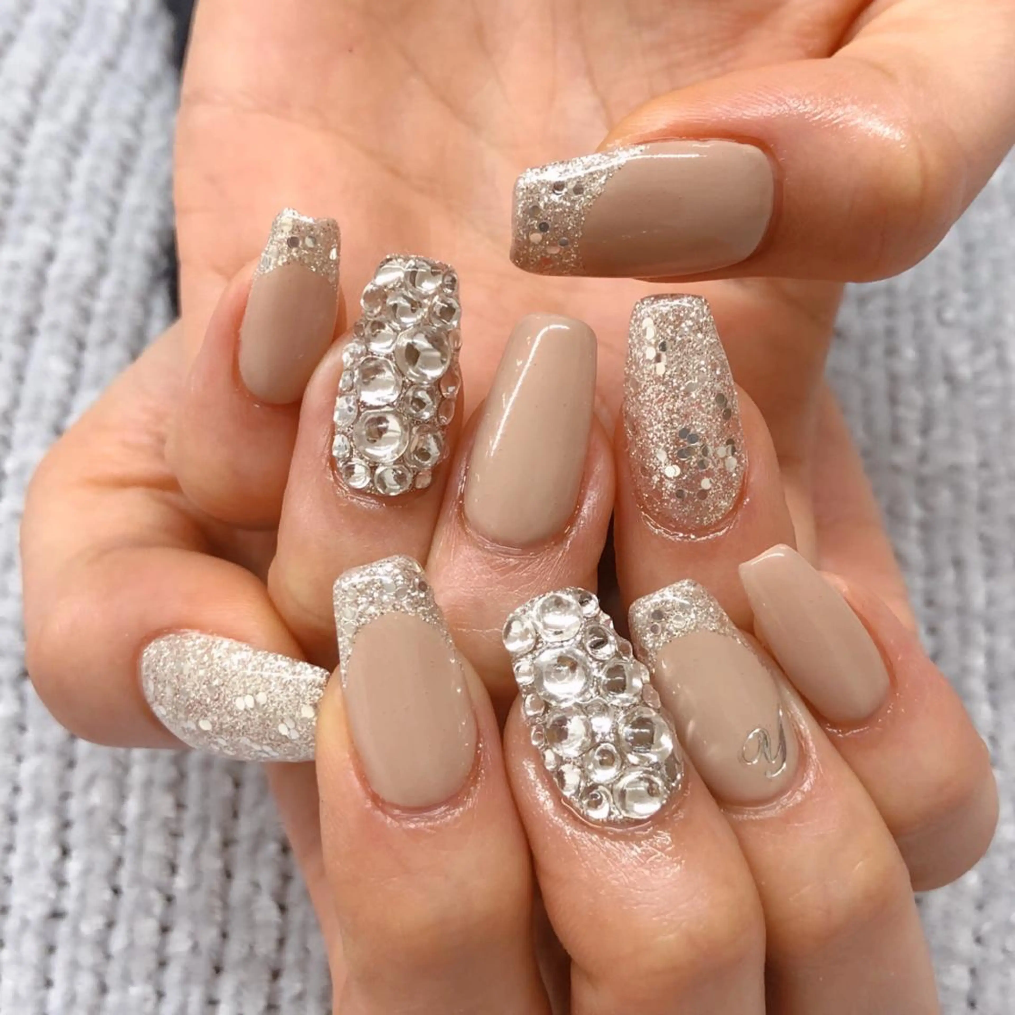 ネイル ラメ(グリッター) ハンドネイル MAYME所属・MAYME TAMAKIのネイルデザイン