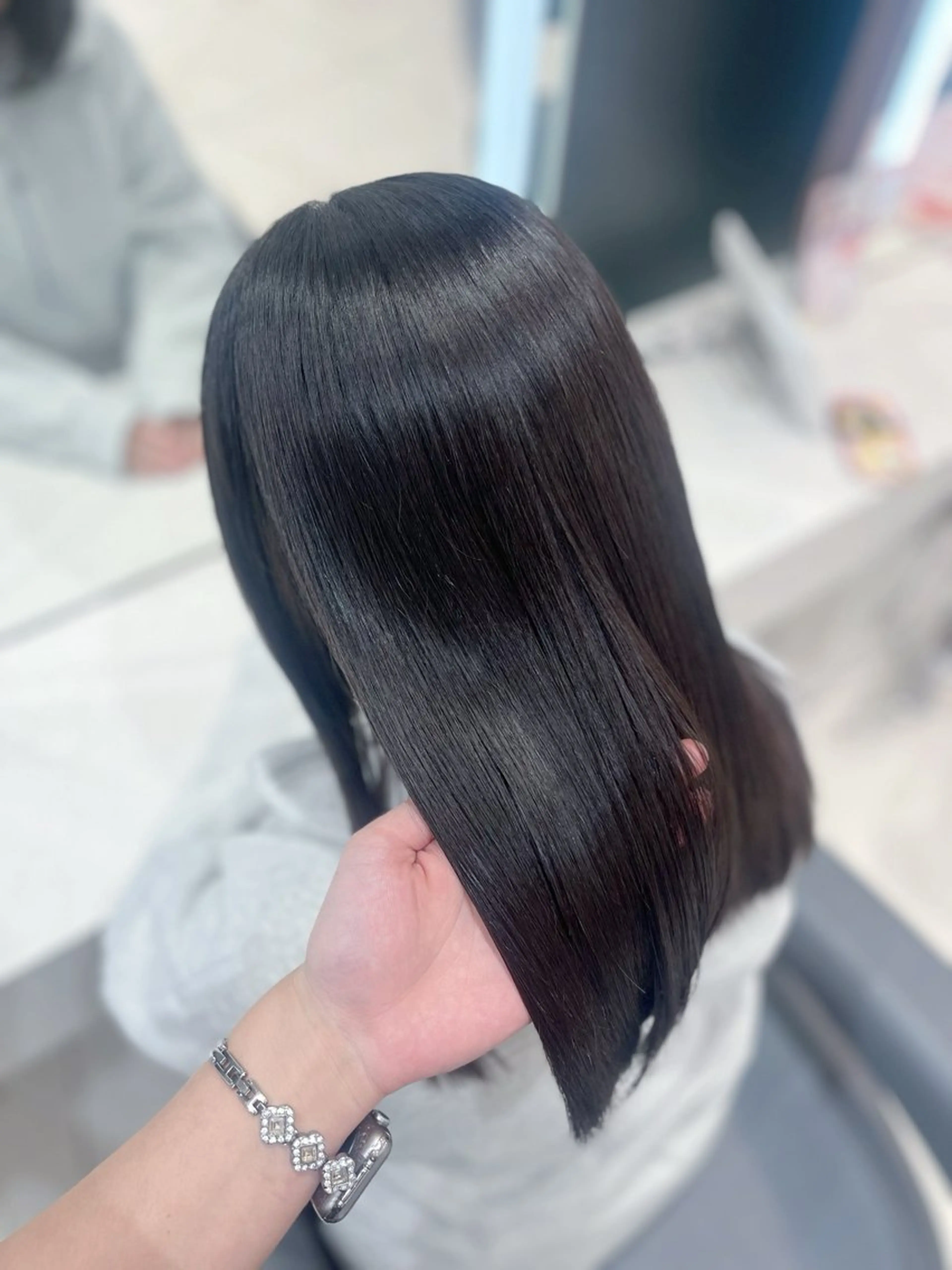 セミロング カラー ブリーチ 髪質改善 ヘアカラー トリートメント Haru /暖色🍒 /髪質改善のヘアスタイル