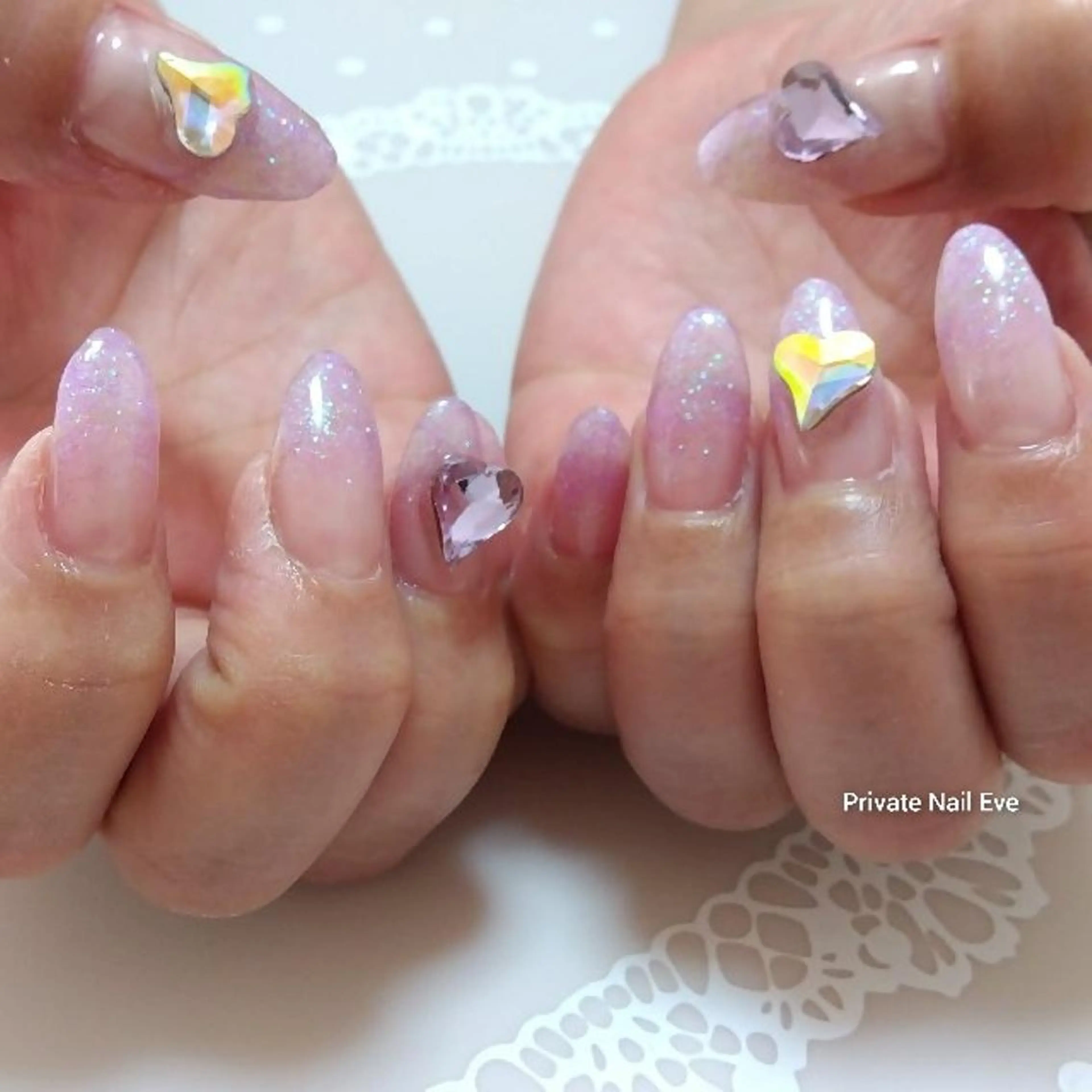 ネイル グラデーション ラメ(グリッター) ラメグラデーション ハンドネイル ネイル junkoのネイルデザイン