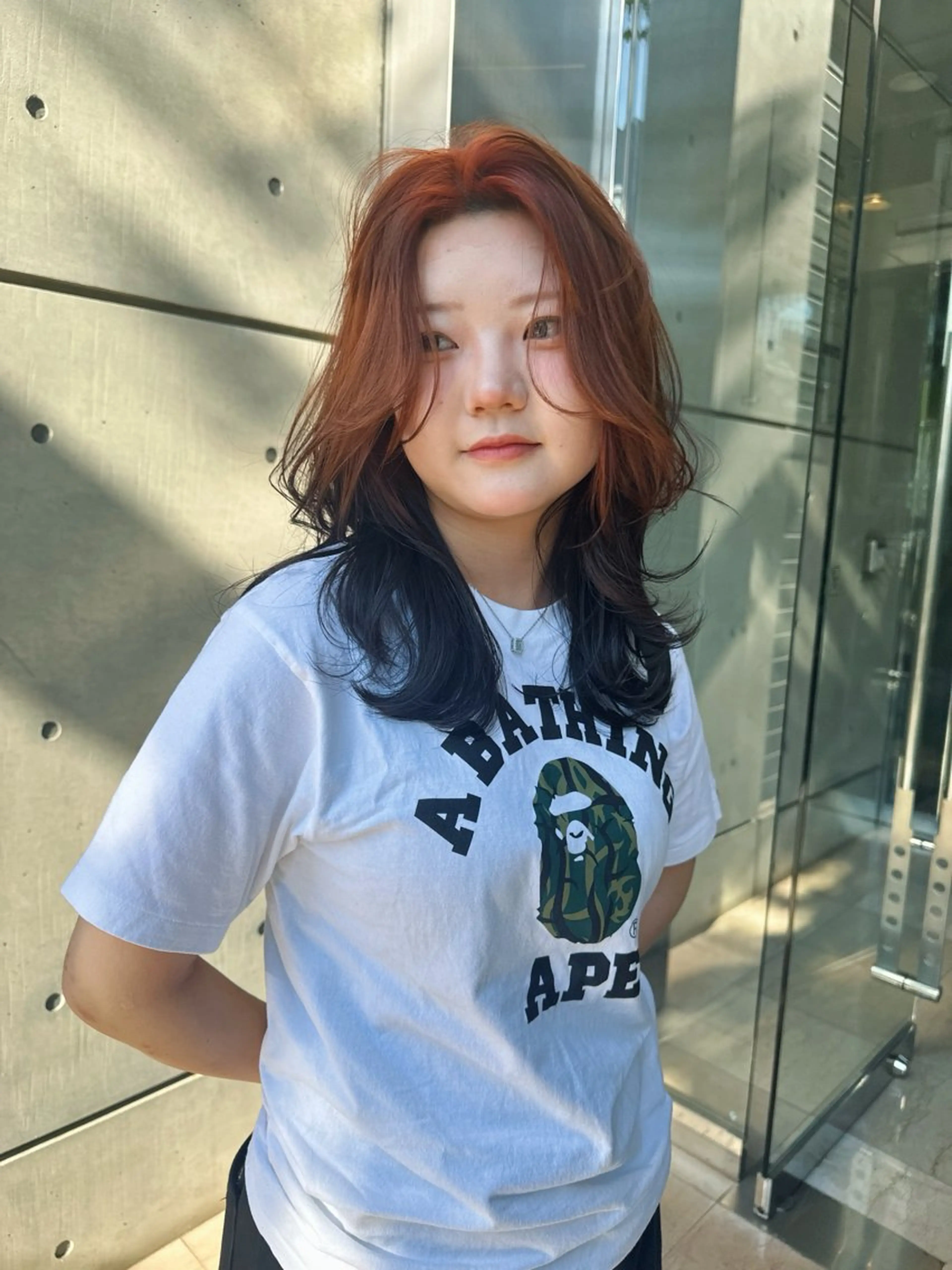 セミロング カラー デザインカラー ダブルカラー レイヤーカット ウルフカット ヘアカラー トリートメント 村松滉太/ レイヤーカットのヘアスタイル