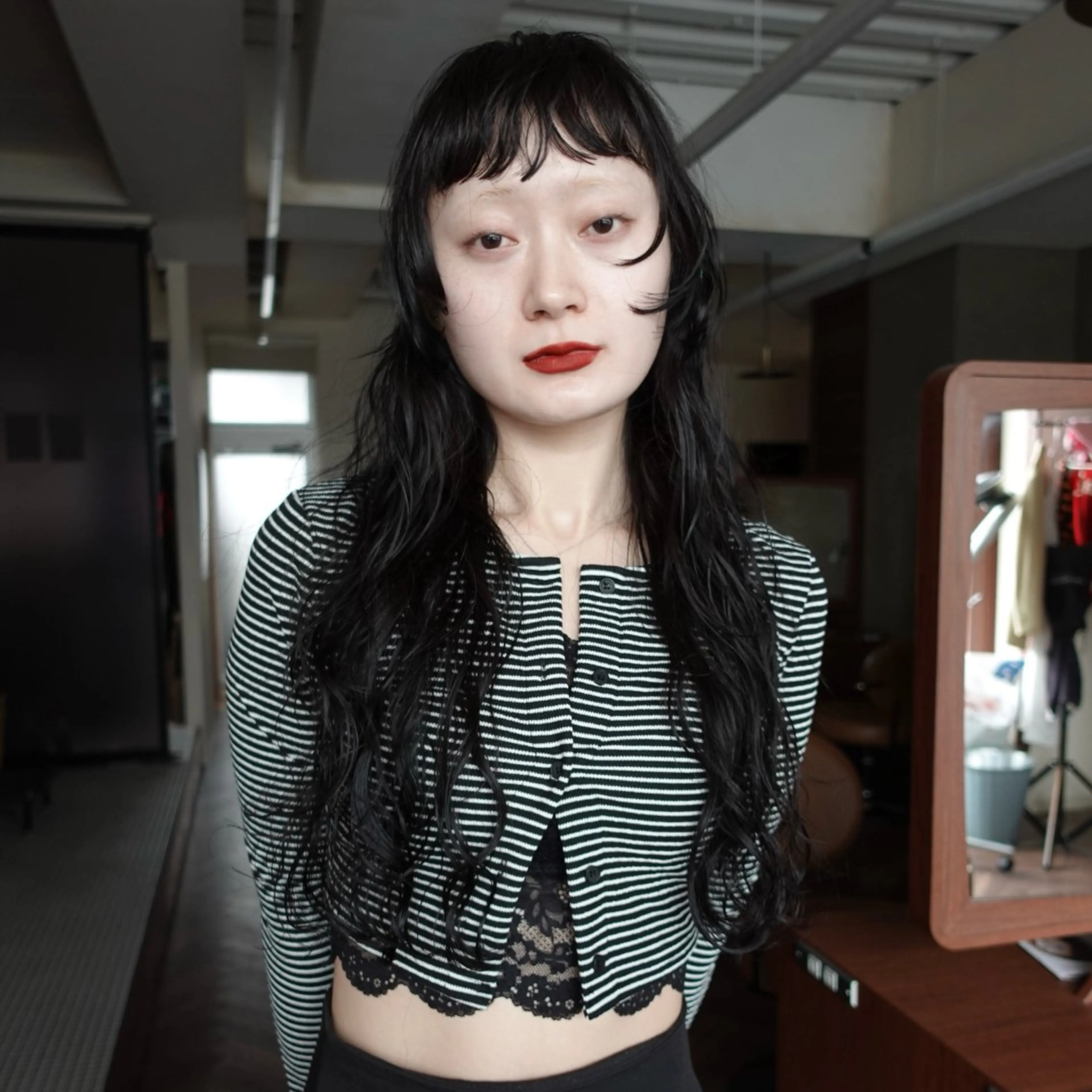 ロング パーマ 似合わせカット カット パーマ ボブパーマ/パーマ ウルフパーマのヘアスタイル