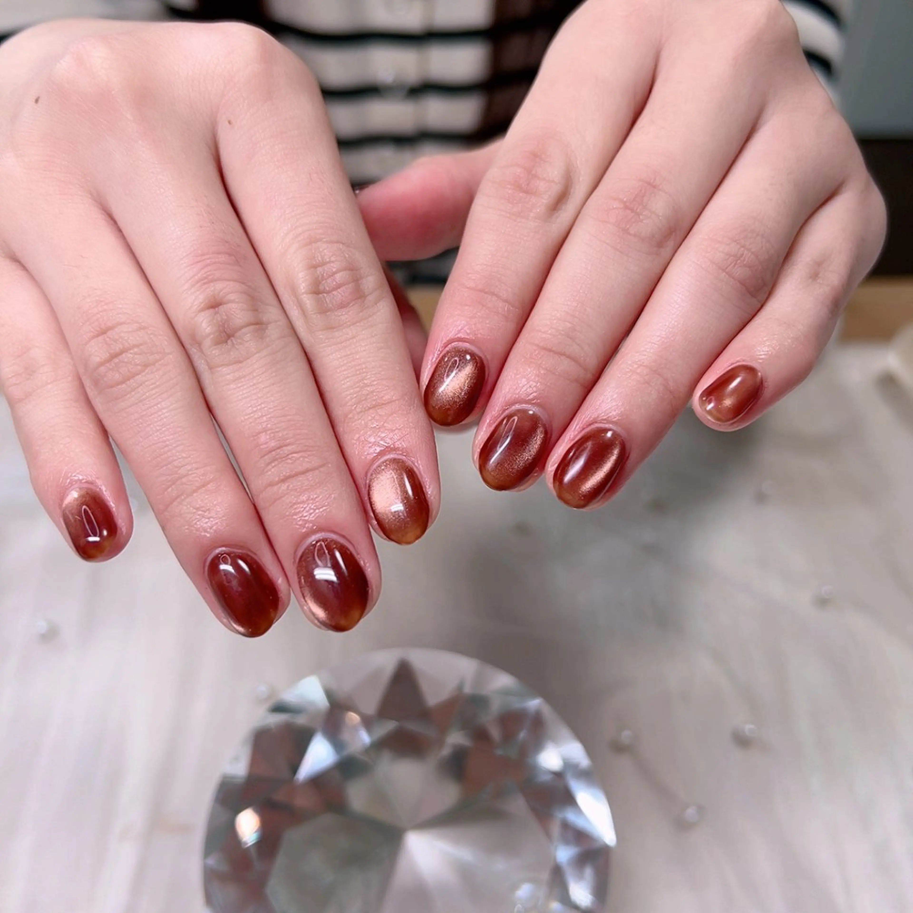 ネイル マグネットネイル オフィスネイル シンプルネイル Cute Tips nailのネイルデザイン