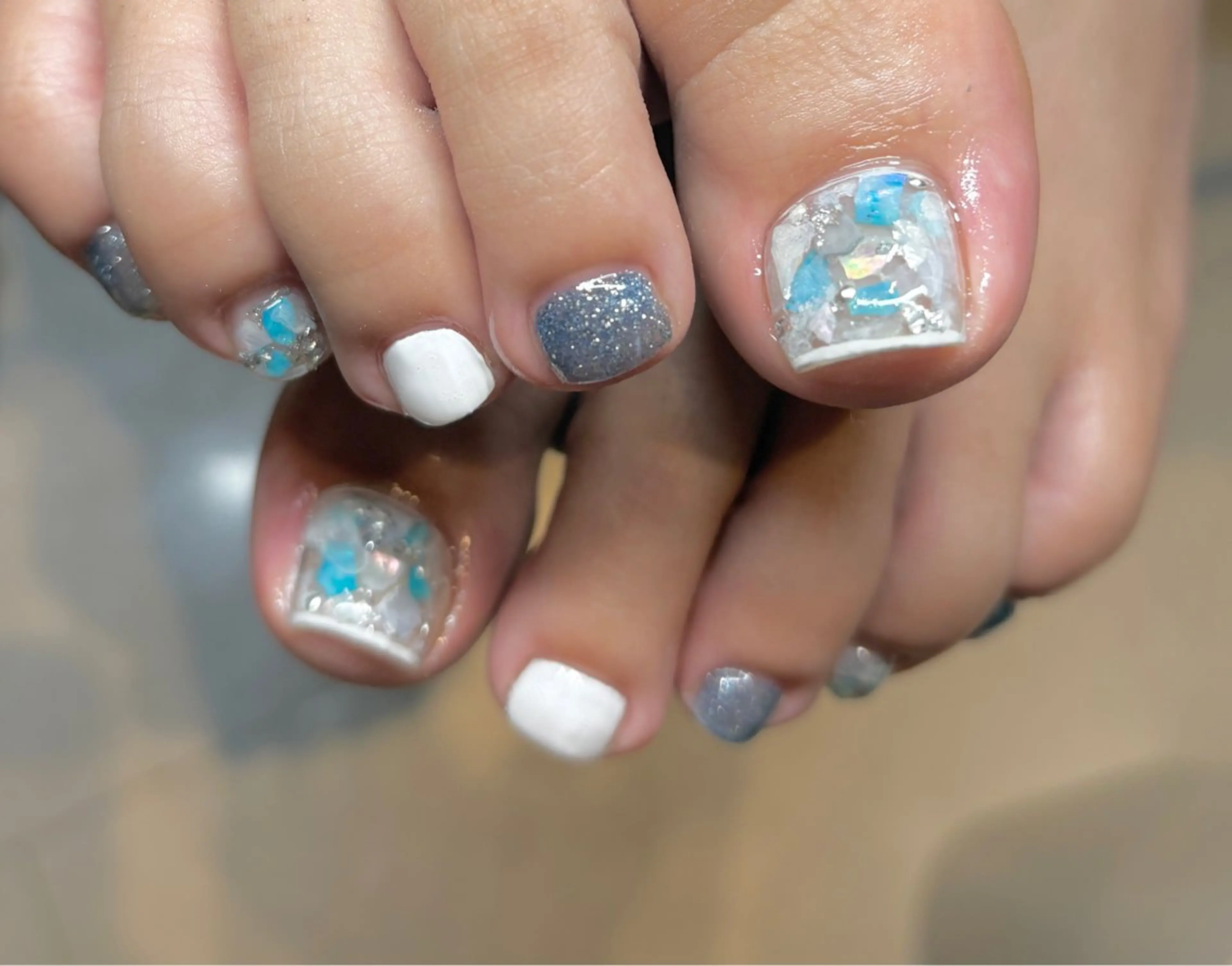 ネイル 長さ出し フットネイル 持ち込み 春ネイル フットネイル N.style所属・Ｎ. styleのネイルデザイン