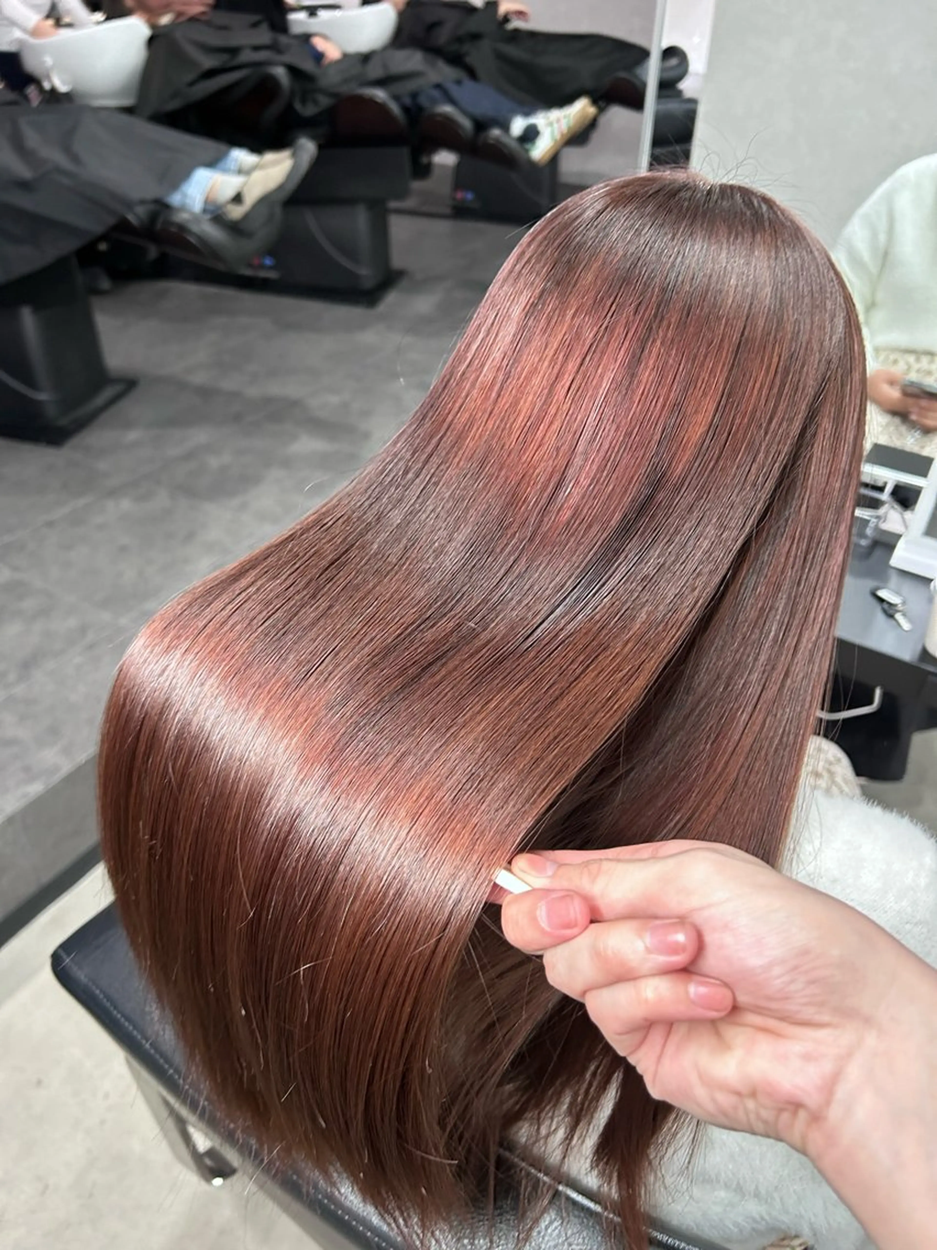 セミロング カラー ヘアカラー 大阪ハイトーン/ ピンク/ かえでのヘアスタイル