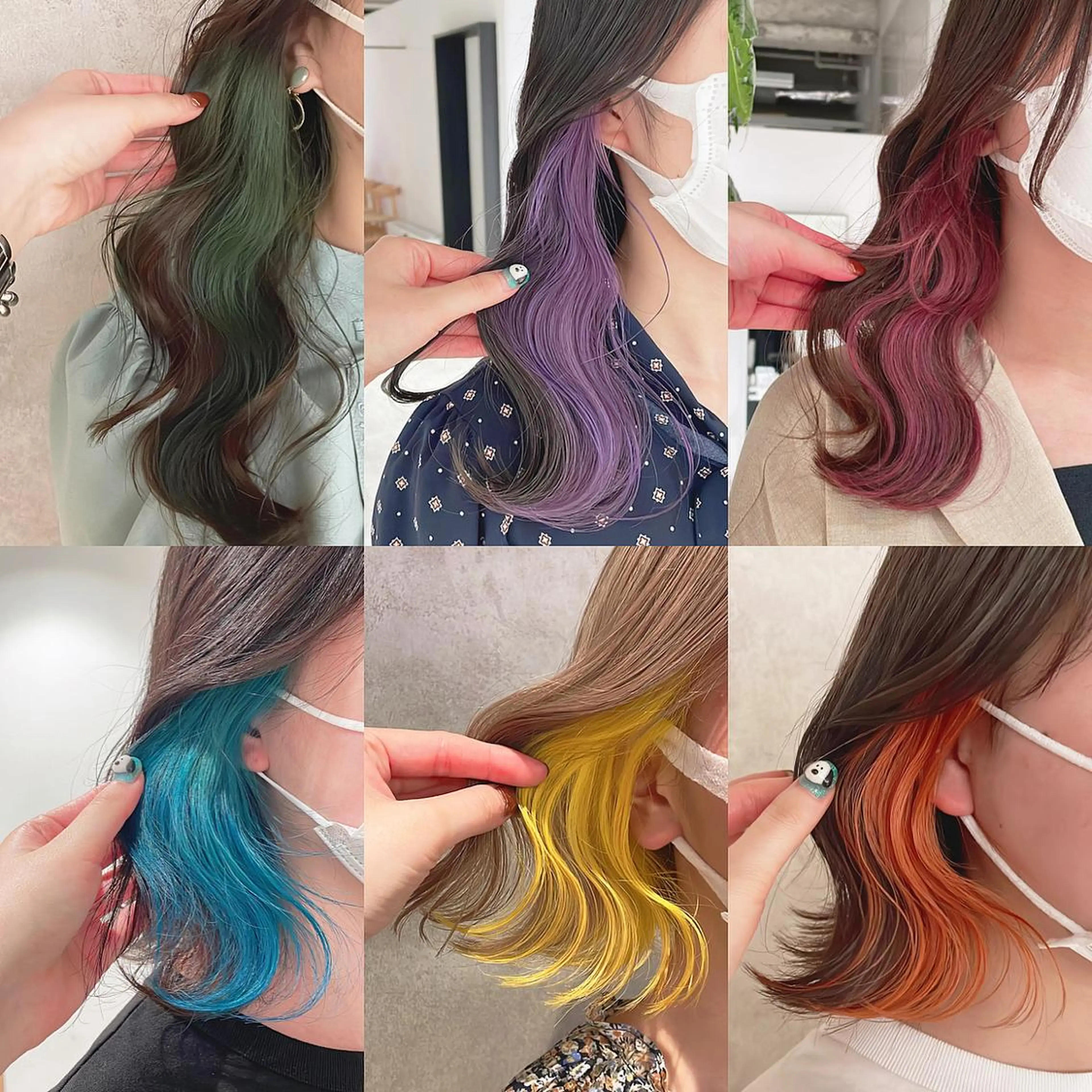 カラー ヘアカラー トリートメント 渋谷:インナーカラー ／🍒エリカ🍒のヘアスタイル