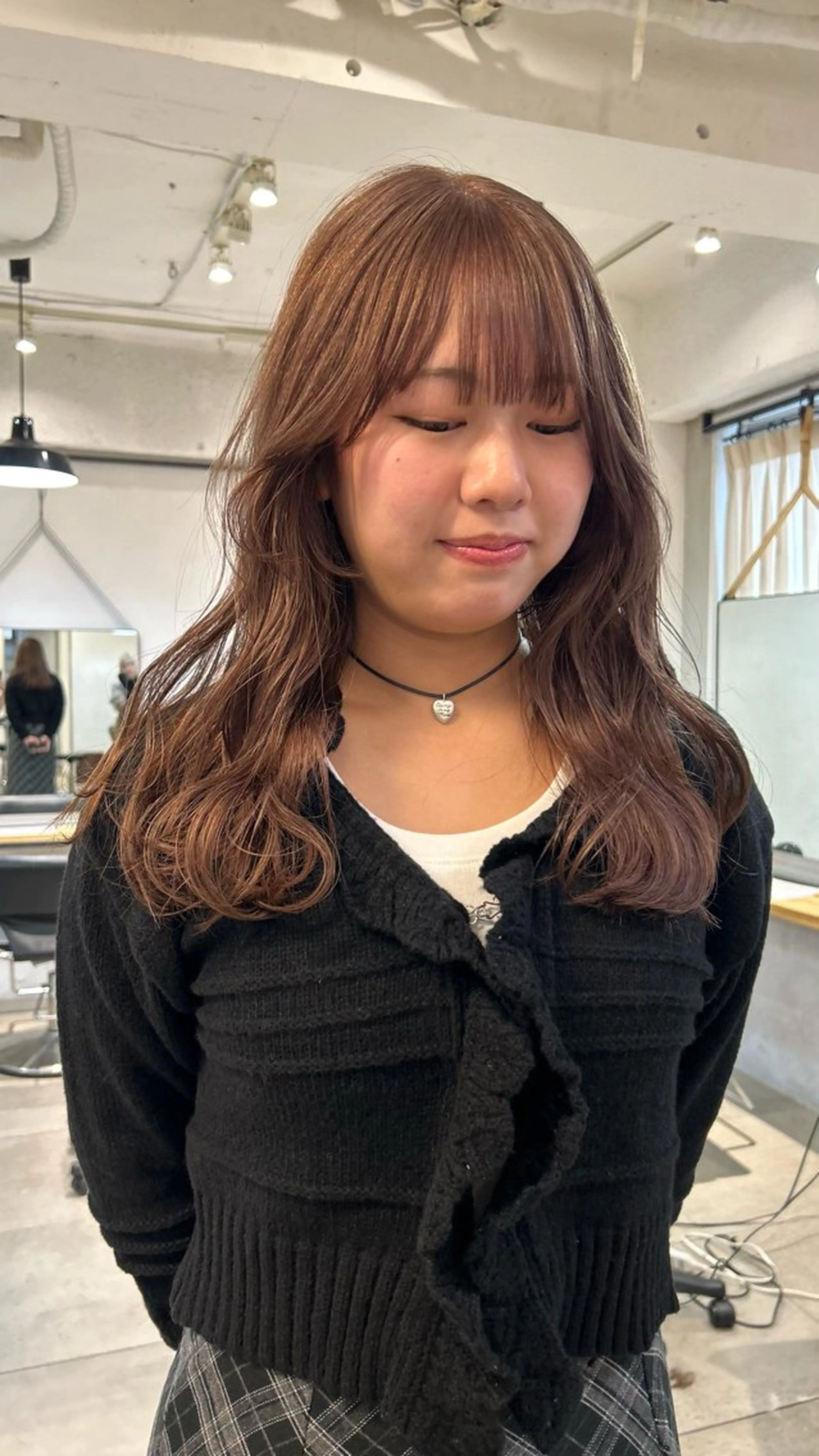 セミロング カラー カット ヘアカラー トリートメント じゅわっと暖色カラー 🍊Moemiのヘアスタイル