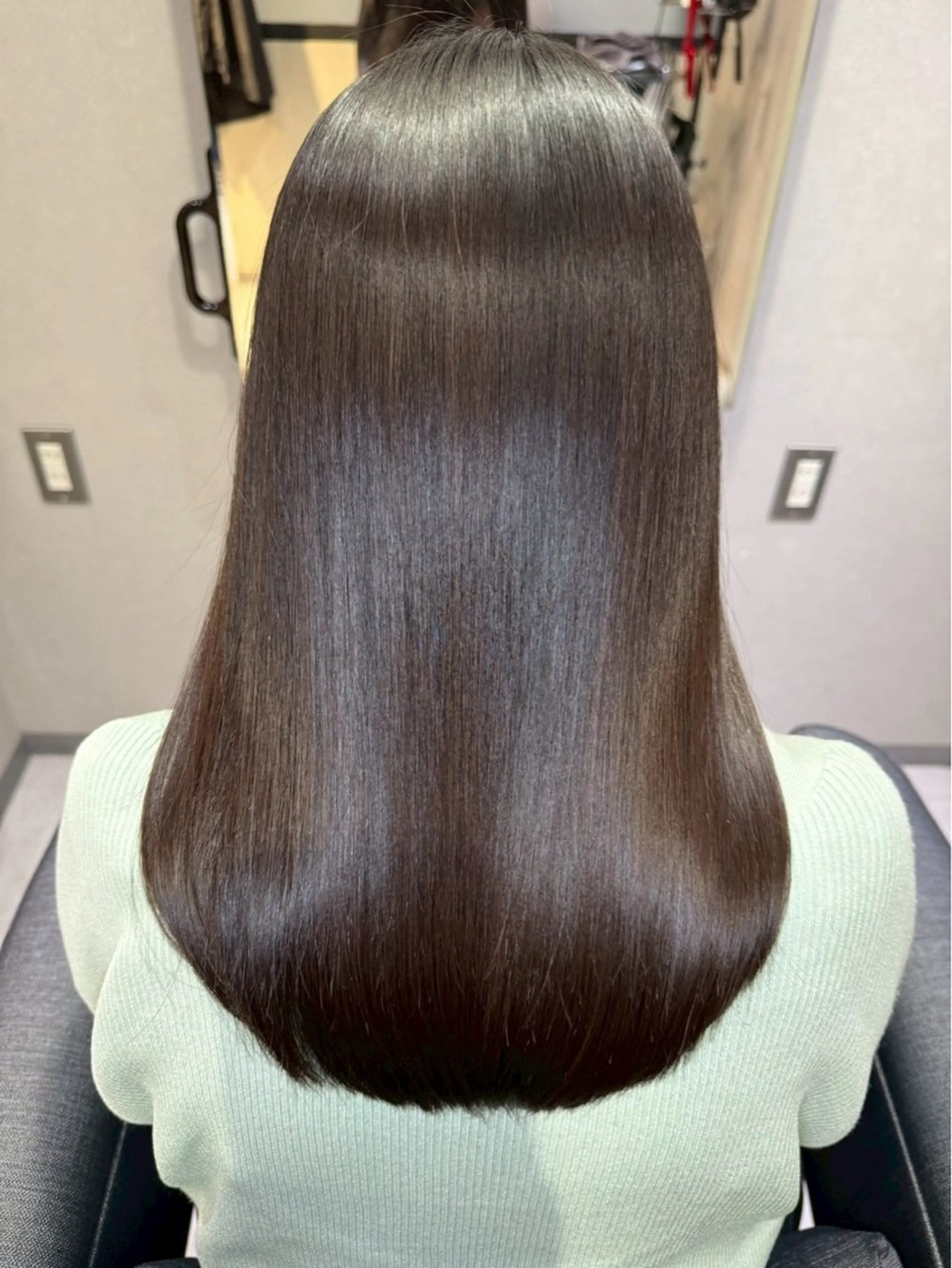 ロング カラー 髪質改善韓国コテ巻き パーマ/城井友輔のヘアスタイル