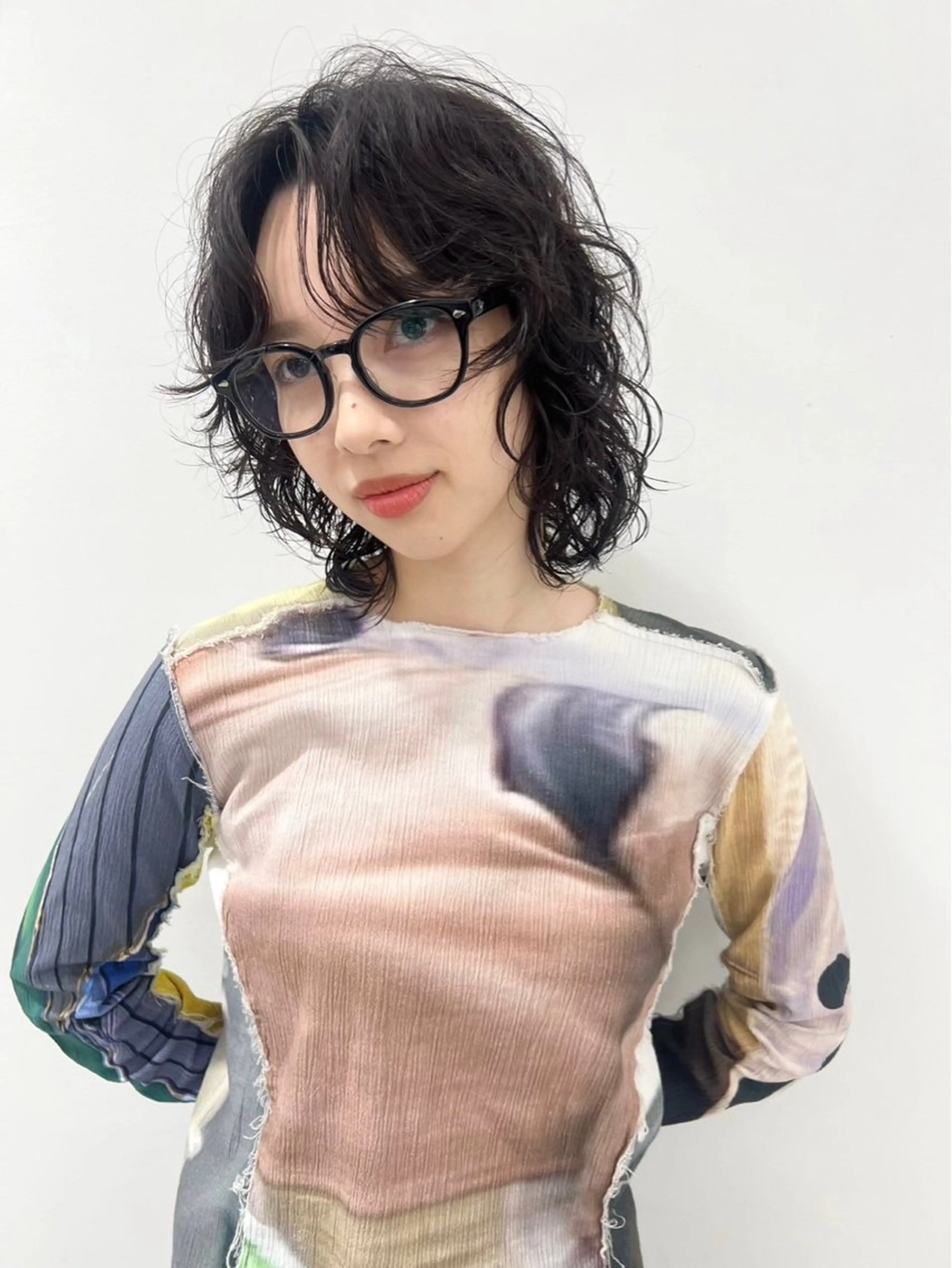 パーマ RIN パーマ/暖色カラーのヘアスタイル