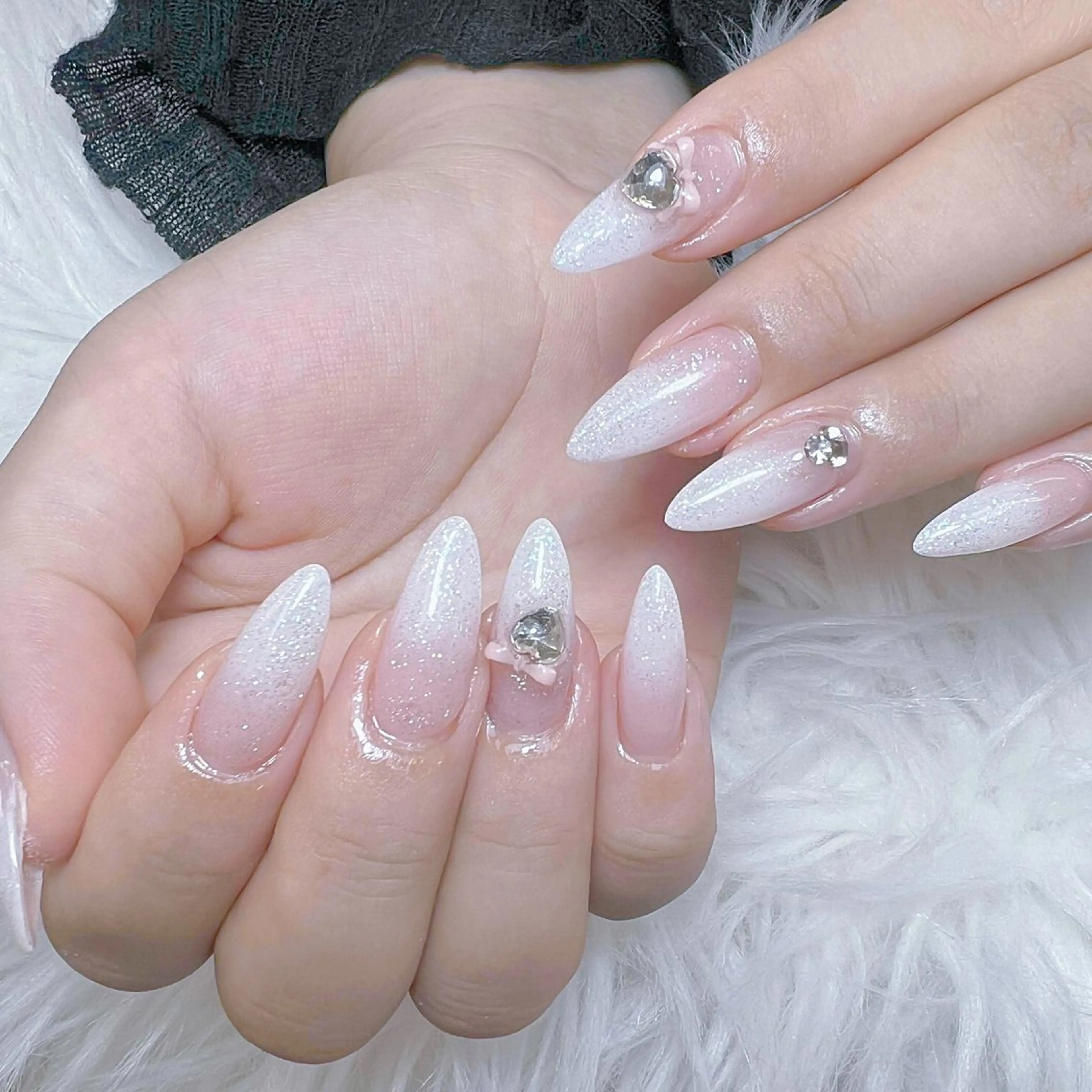 ネイル チークネイル 長さ出し フットネイル マグネットネイル 持ち込み ハンドネイル ANH NAIL ゴテゴテ専門店💎のネイルデザイン