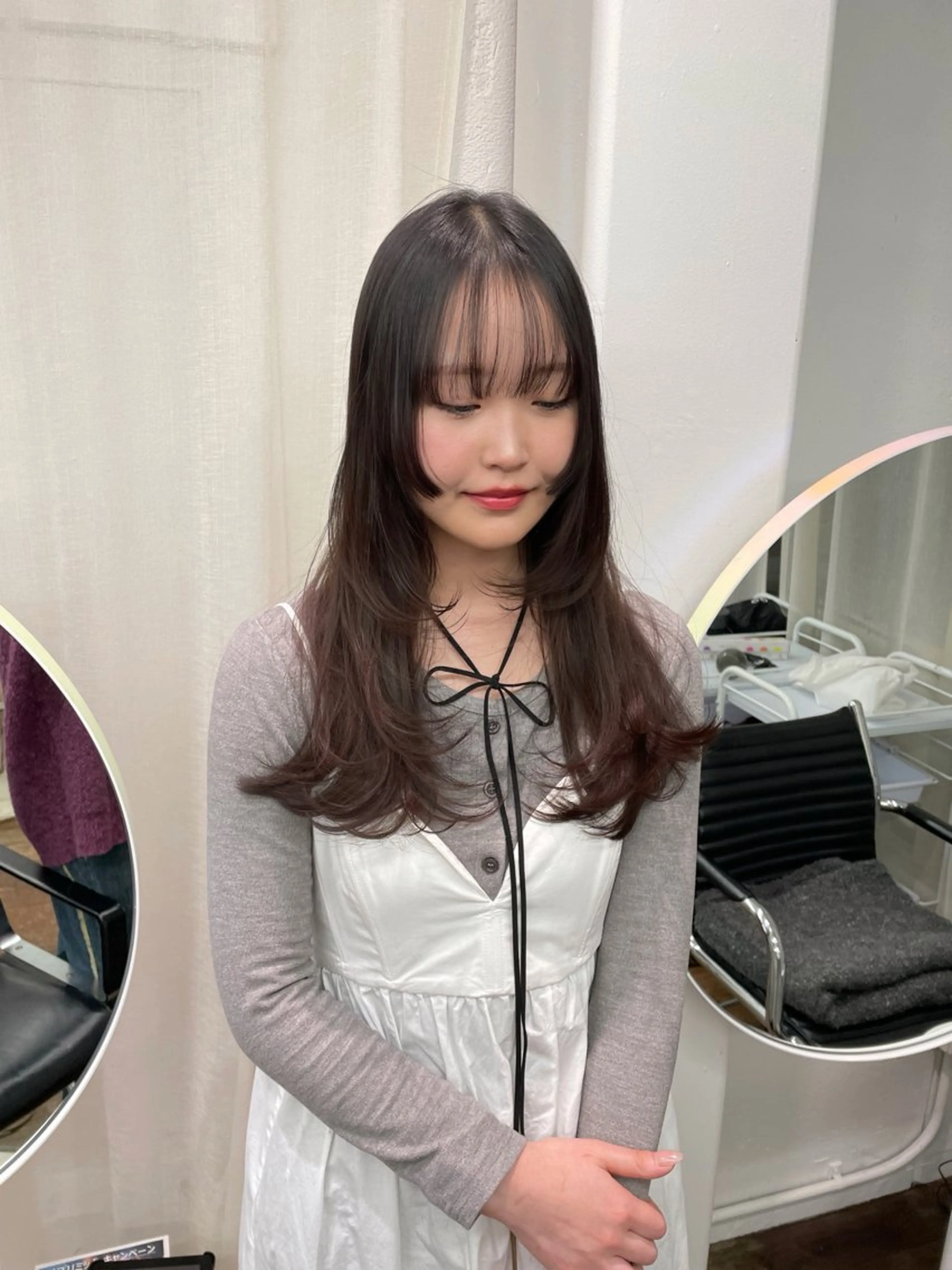 ロング カラー レイヤーカット 小顔カット カット ヘアカラー トリートメント レイヤーカット🎀 kanaのヘアスタイル