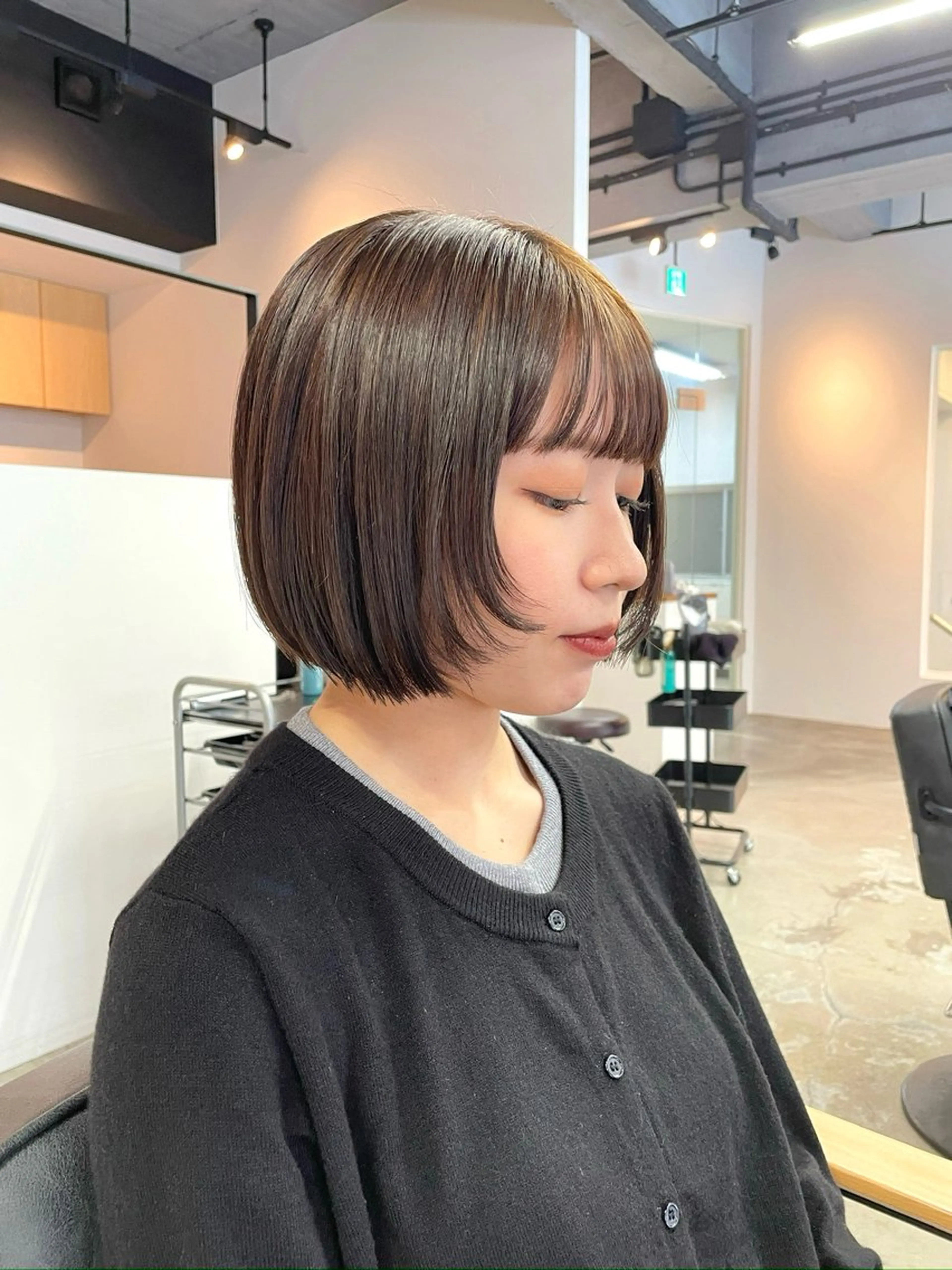 ショート カラー ボブ 顔まわりレイヤー レイヤーカット カット ヘアカラー トリートメント note所属・韓国風/レイヤー/ note アヤナのヘアスタイル