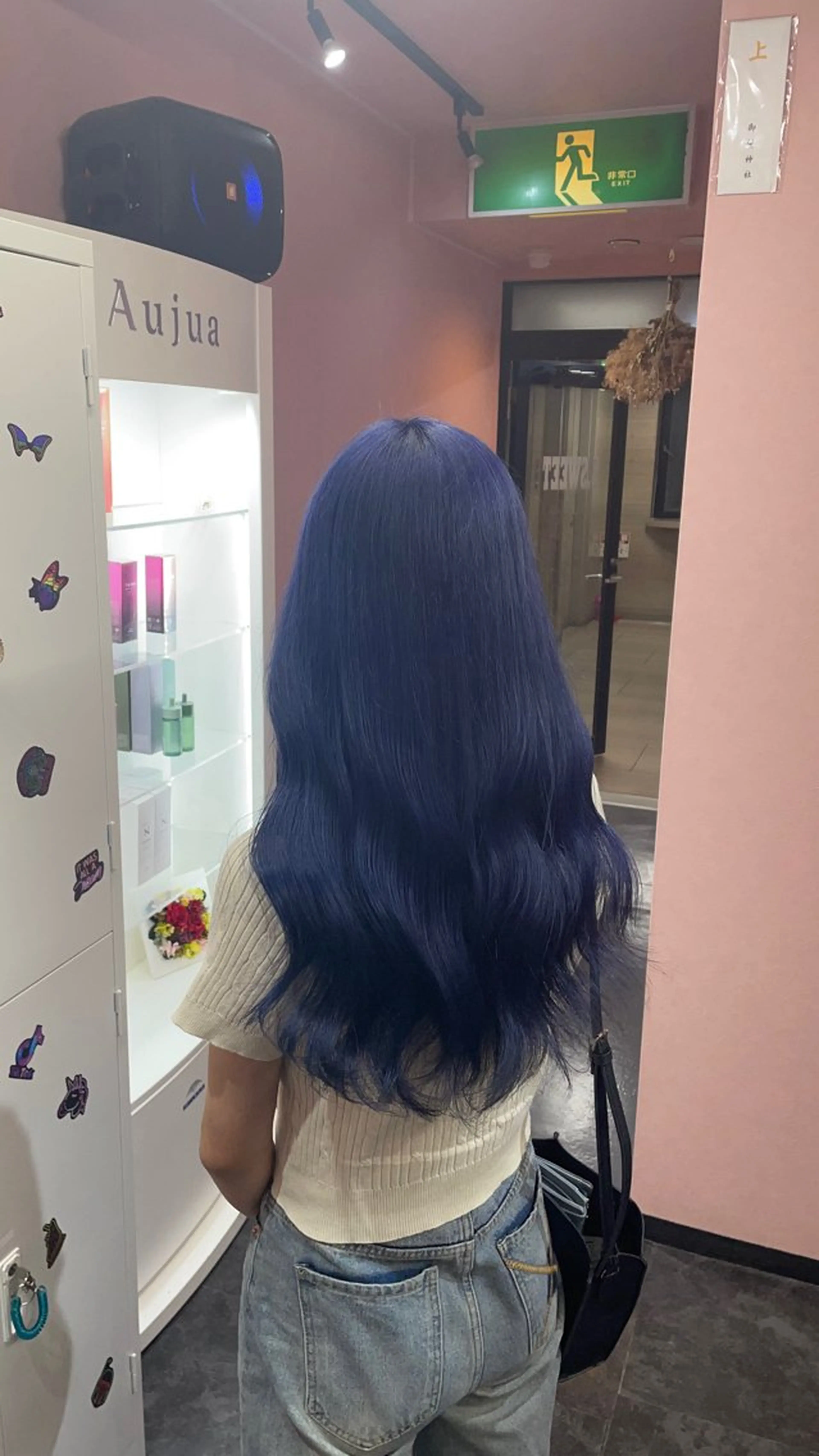 ロング カラー ネイビーカラー ヘアカラー ハイトーン/ブリーチ /hikaruのヘアスタイル